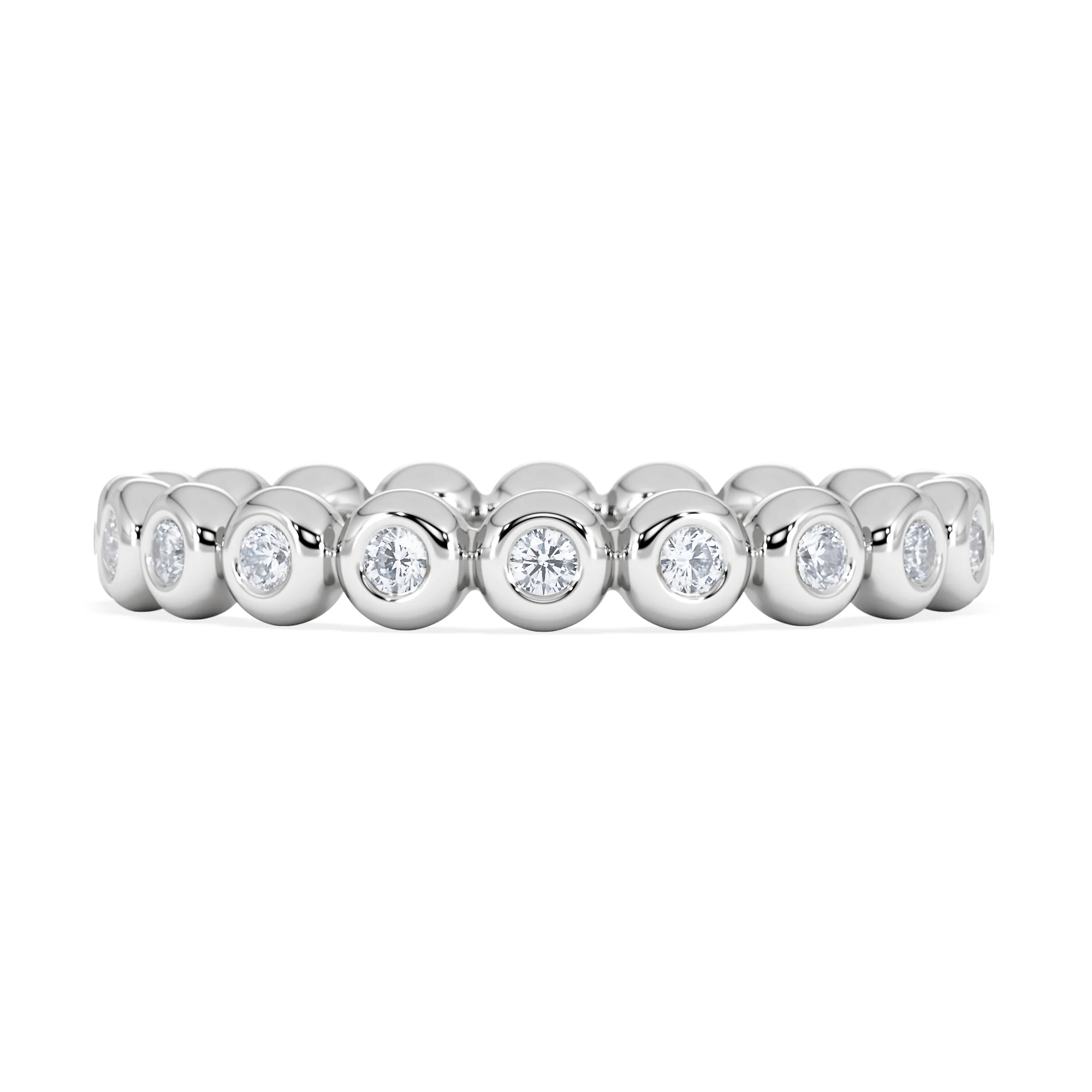 Lab Diamond Rubover Eternity Ring 0.33ct in 9K White Gold - Image 7