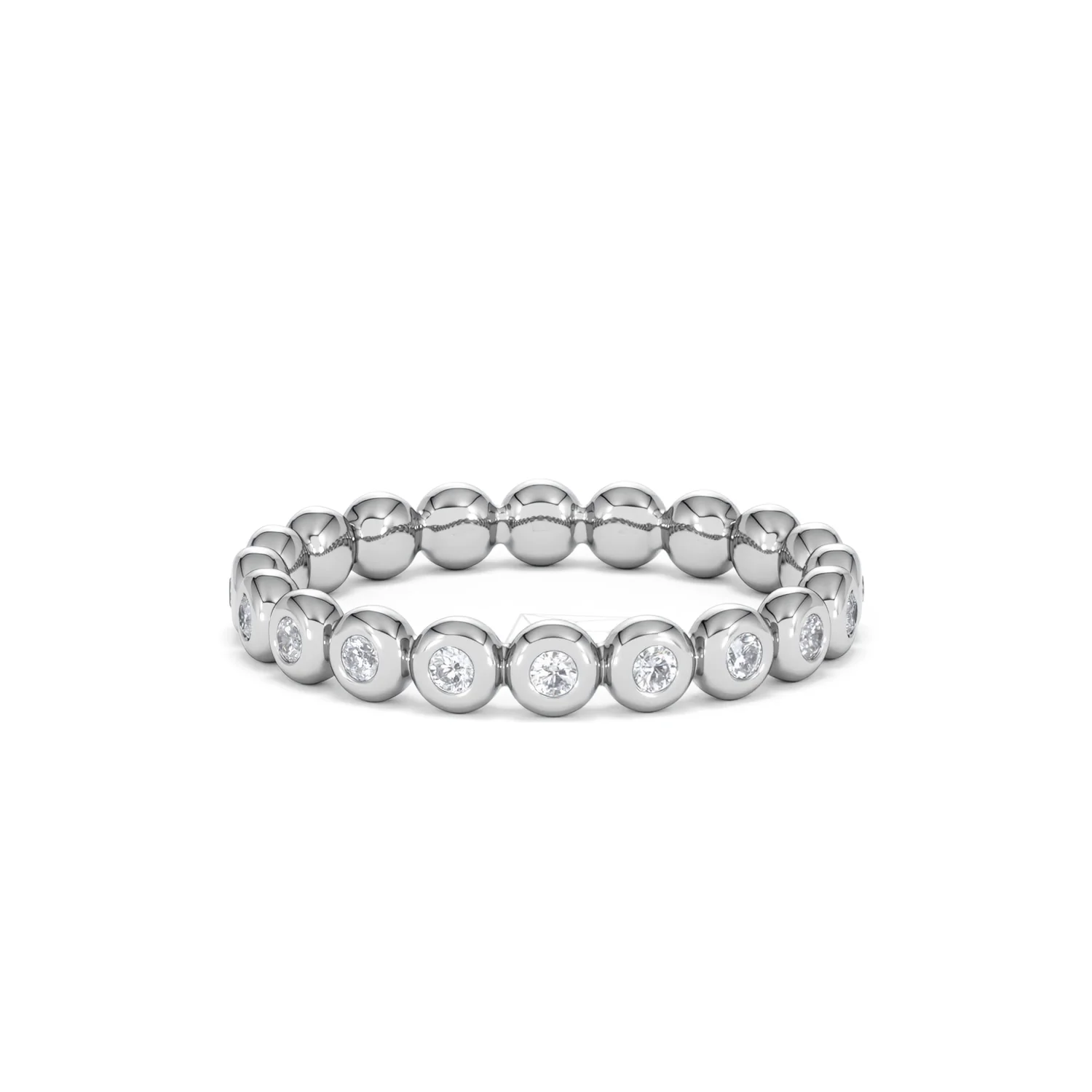 Lab Diamond Rubover Eternity Ring 0.33ct in 9K White Gold - Image 79