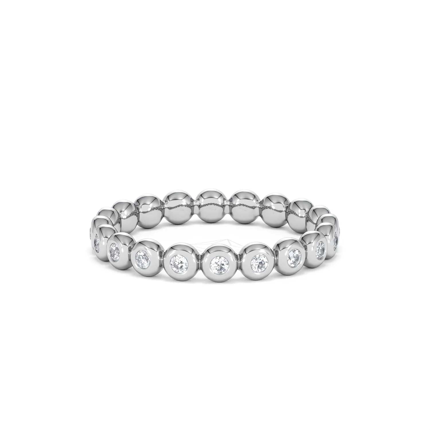 Lab Diamond Rubover Eternity Ring 0.33ct in 9K White Gold - Image 87