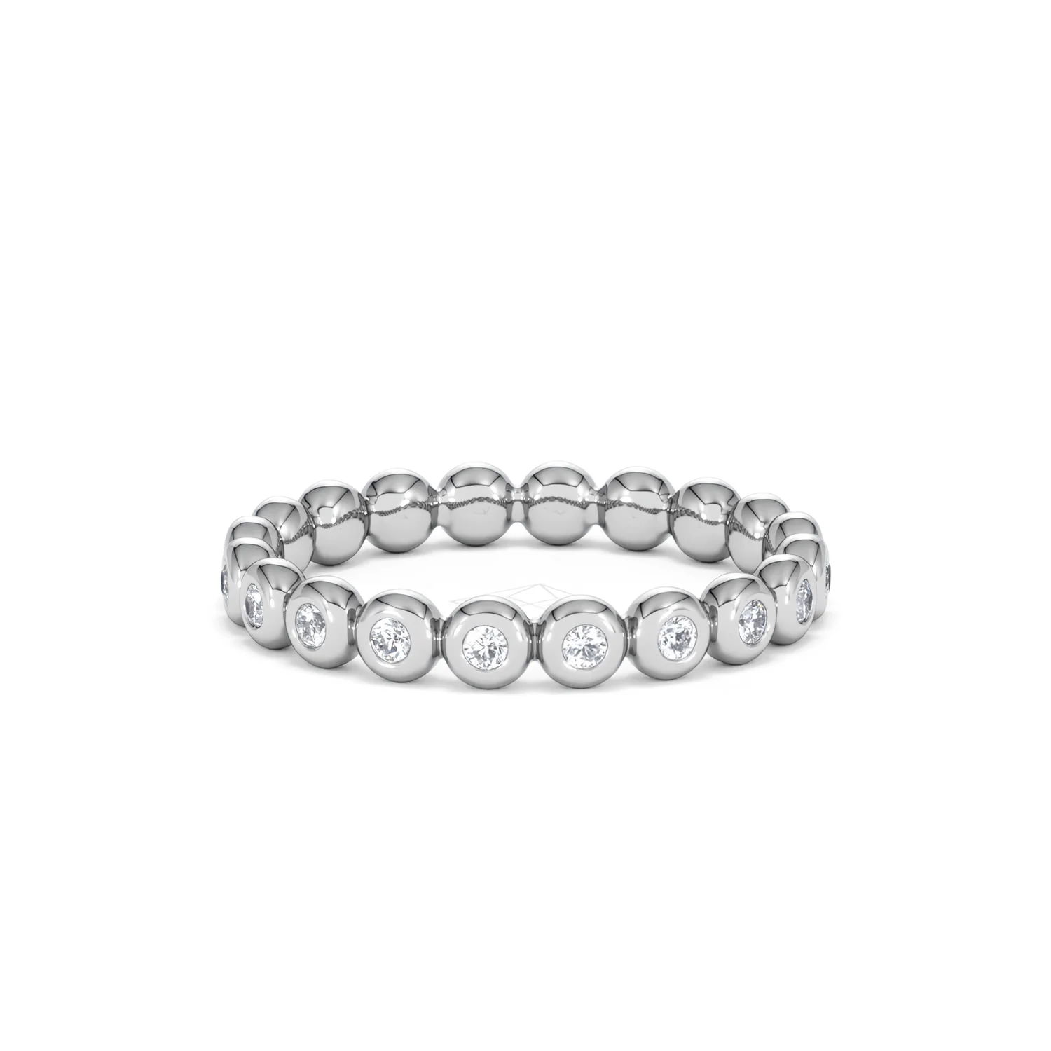 Lab Diamond Rubover Eternity Ring 0.33ct in 9K White Gold - Image 89