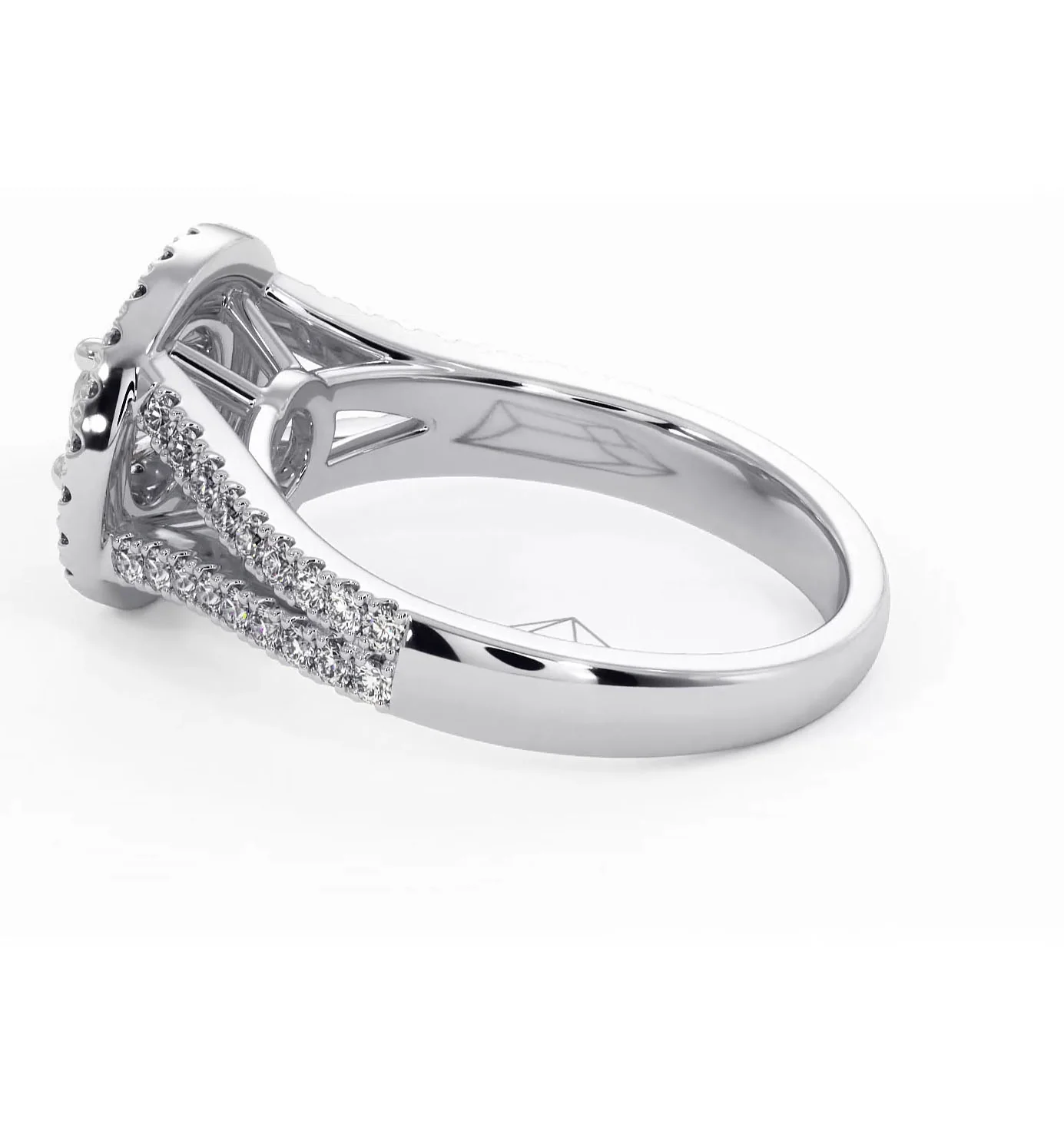 Camilla Diamond Halo Engagement Ring 18K White Gold 1.15ct G/SI2 - Image 113
