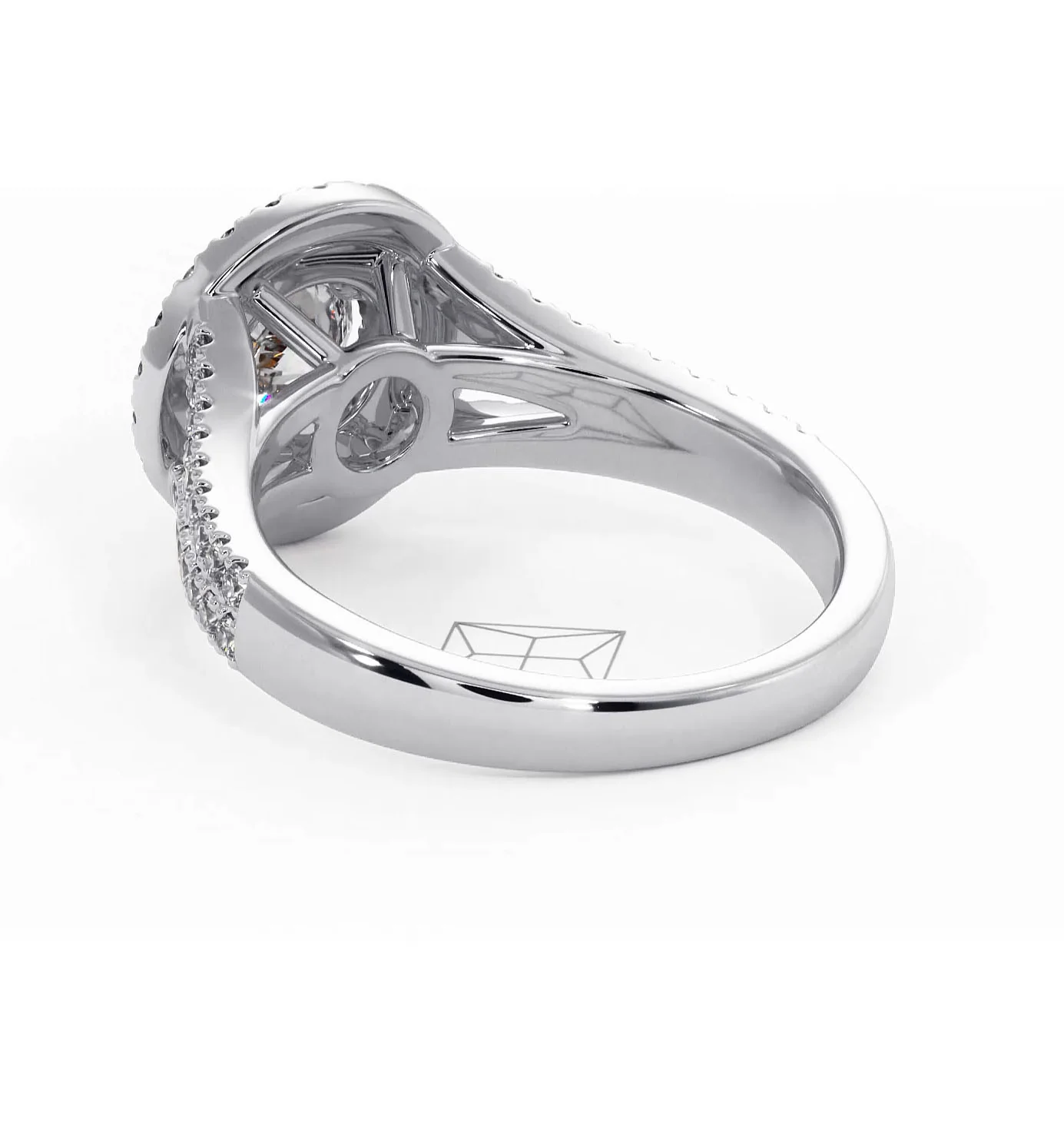 Camilla Diamond Halo Engagement Ring 18K White Gold 1.15ct G/SI2 - Image 120