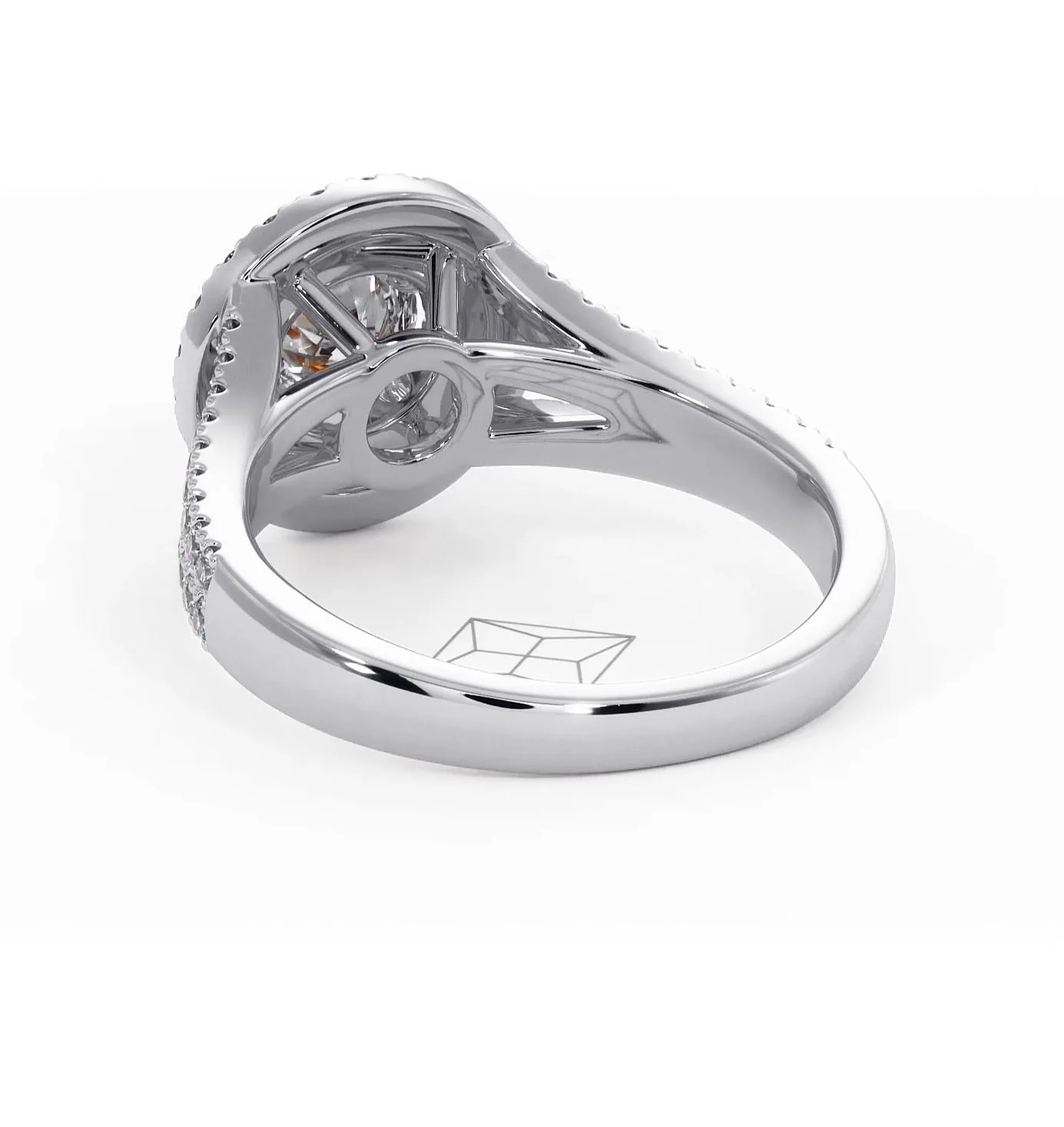Camilla Diamond Halo Engagement Ring 18K White Gold 1.15ct G/SI2 - Image 122