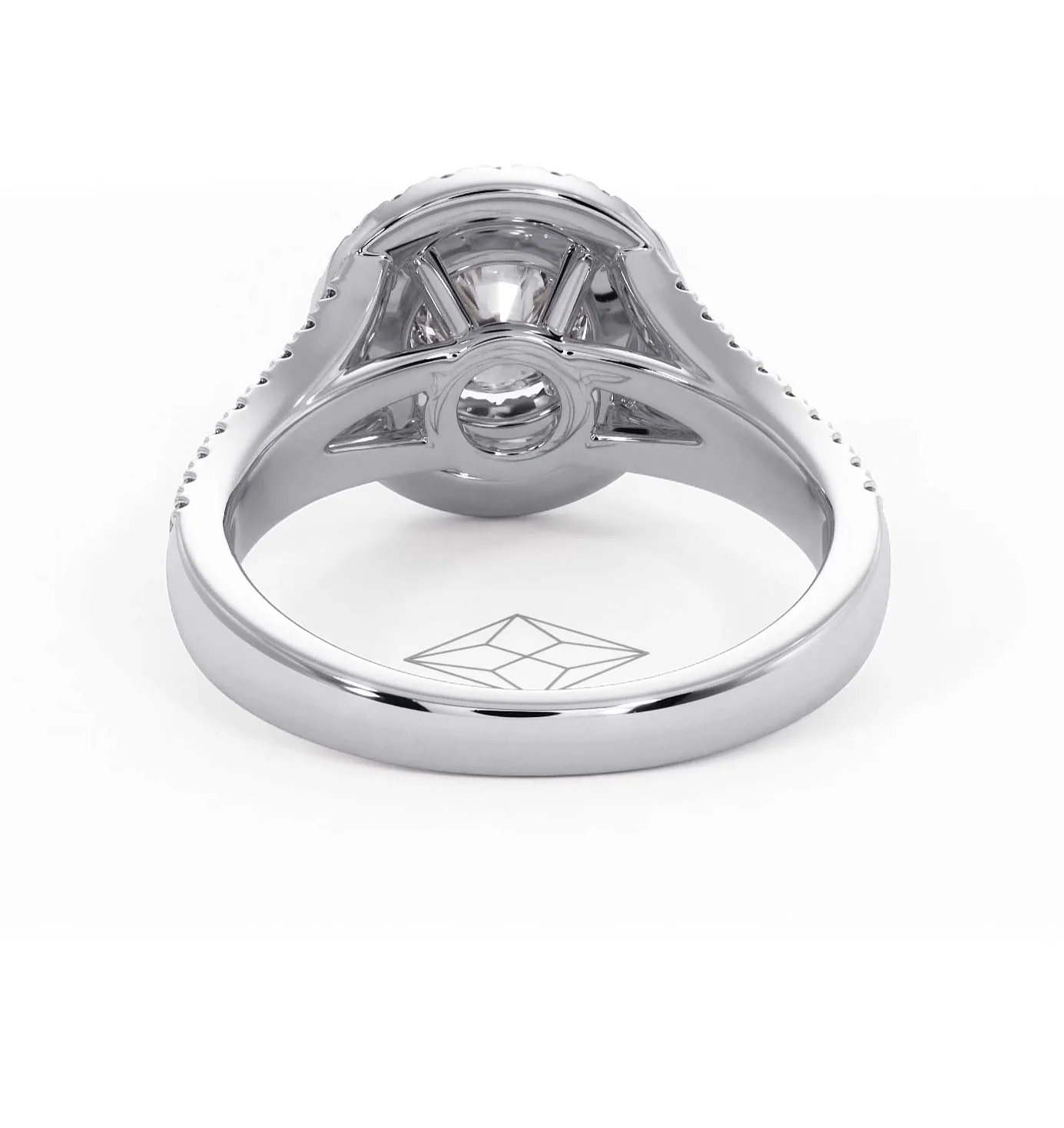 Camilla Diamond Halo Engagement Ring 18K White Gold 1.15ct G/SI2 - Image 127