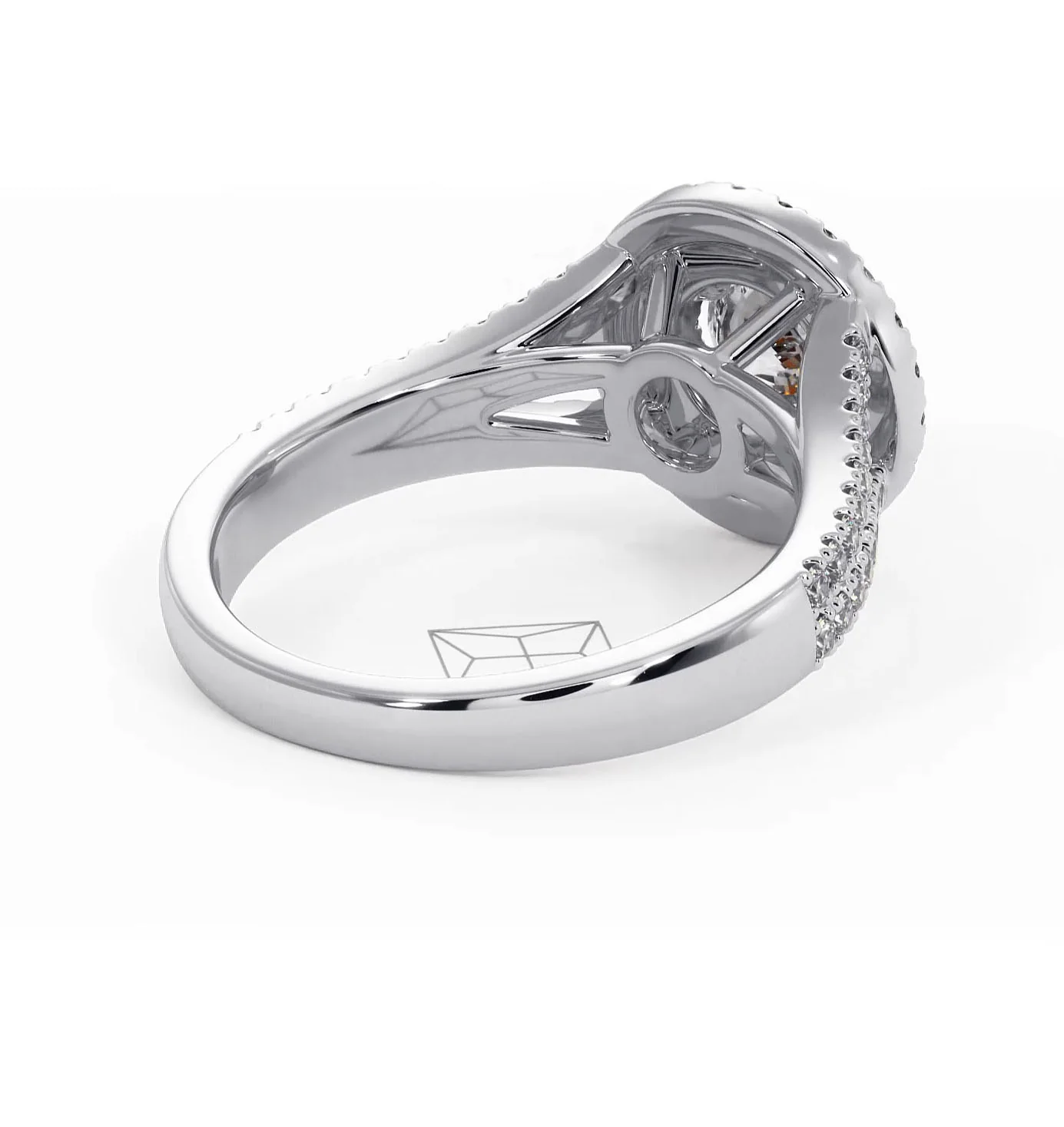 Camilla Diamond Halo Engagement Ring 18K White Gold 1.15ct G/SI2 - Image 136