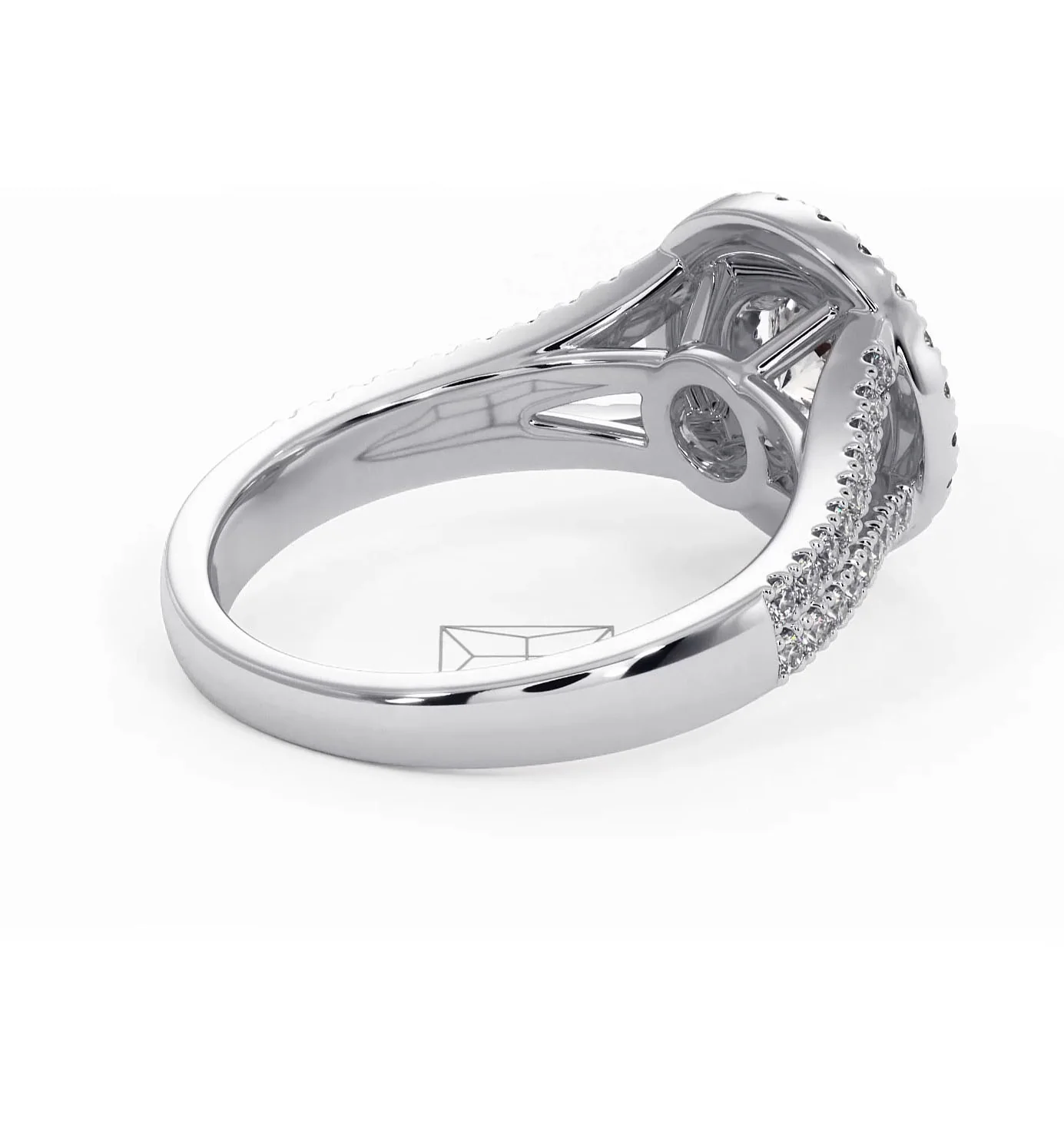 Camilla Diamond Halo Engagement Ring 18K White Gold 1.15ct G/SI2 - Image 138