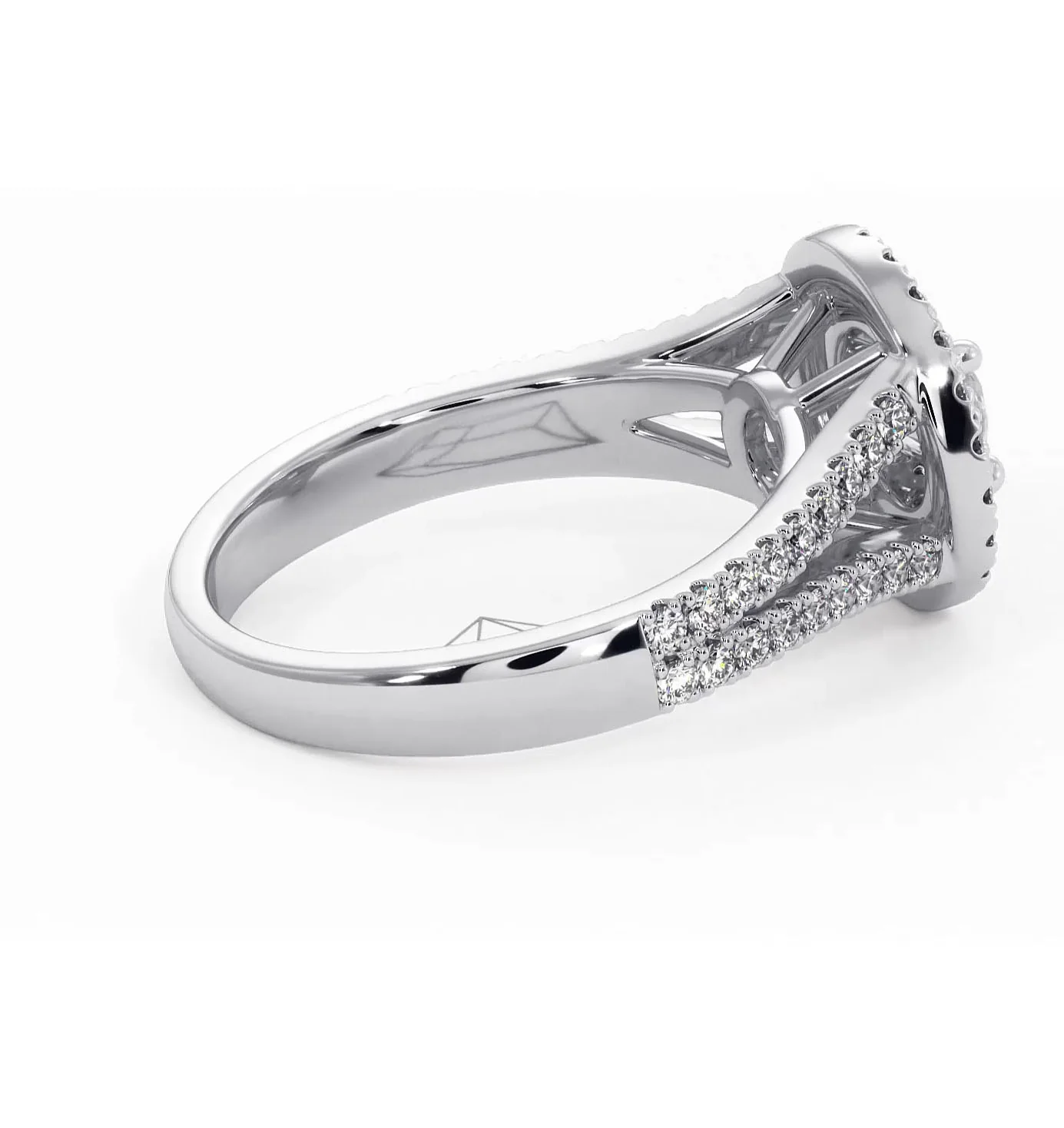 Camilla Diamond Halo Engagement Ring 18K White Gold 1.15ct G/SI2 - Image 143