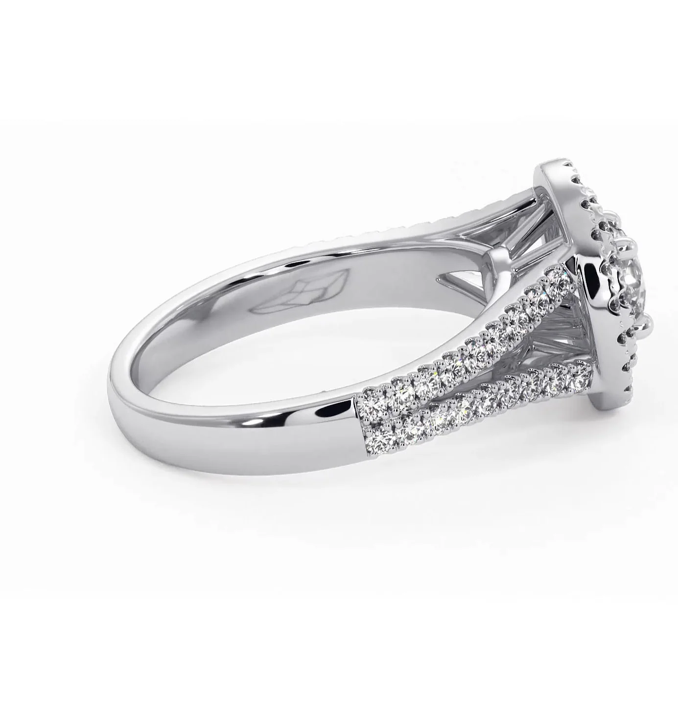 Camilla Diamond Halo Engagement Ring 18K White Gold 1.15ct G/SI2 - Image 146