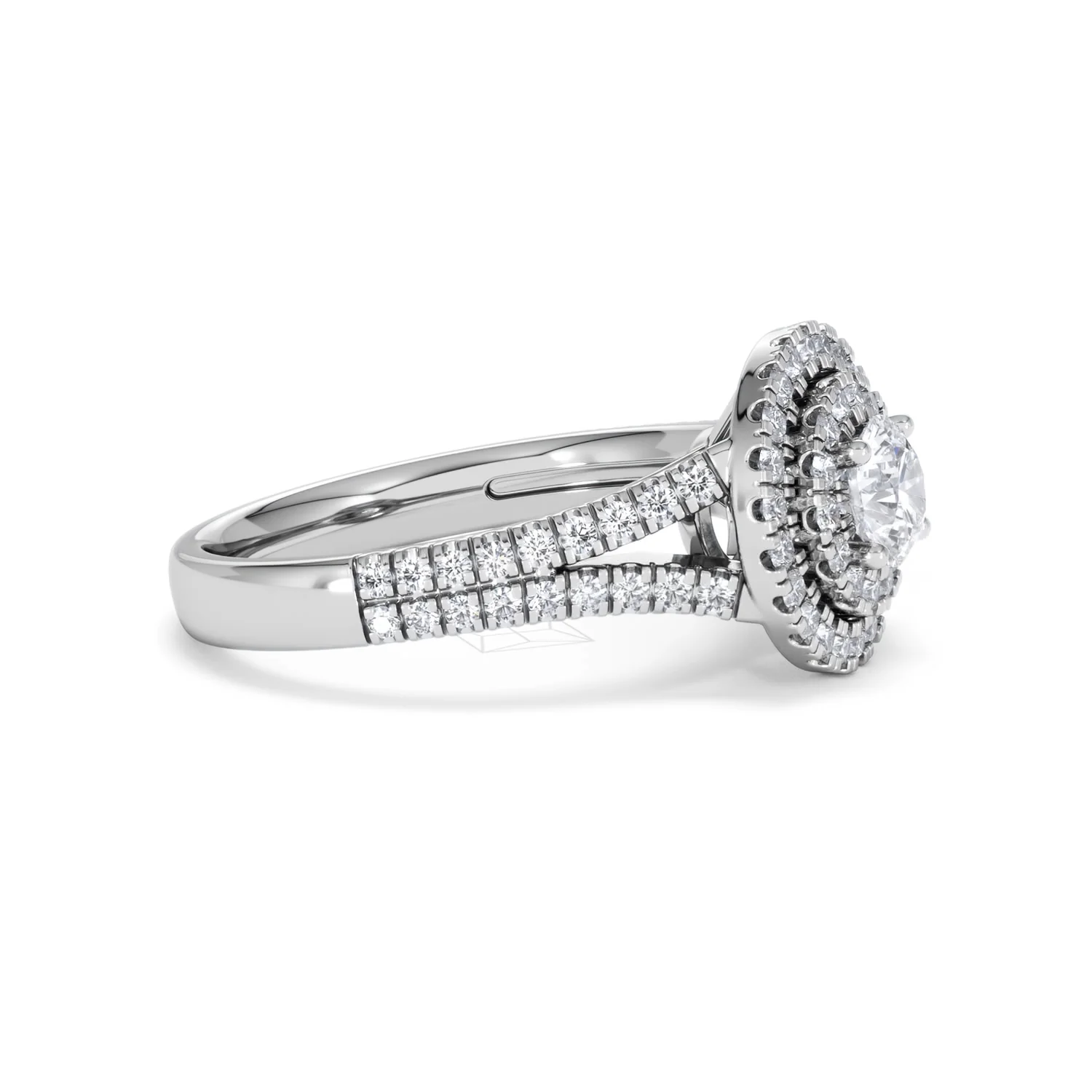 Camilla Diamond Halo Engagement Ring 18K White Gold 1.15ct G/SI2 - Image 23