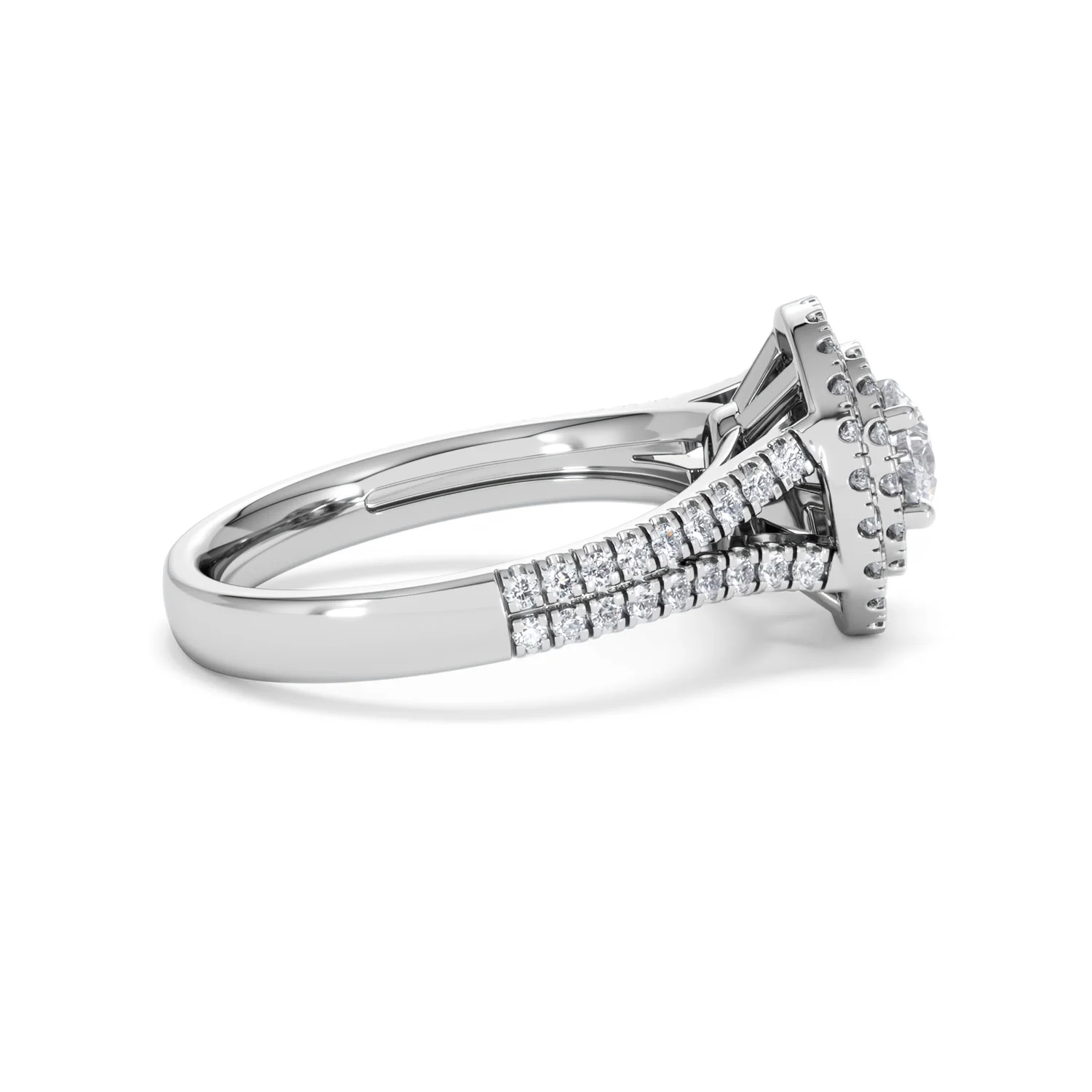 Camilla Diamond Halo Engagement Ring 18K White Gold 1.15ct G/SI2 - Image 29