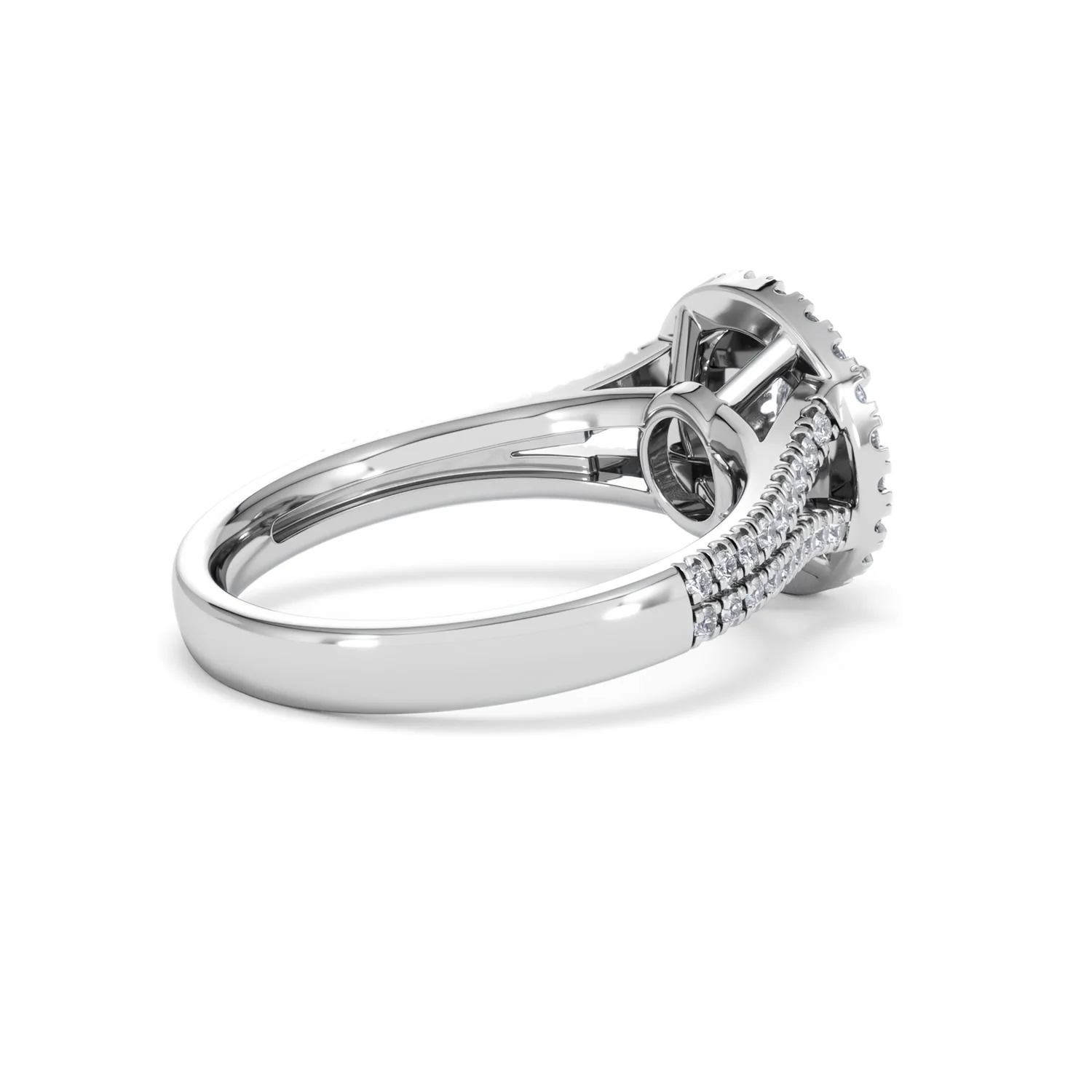Camilla Diamond Halo Engagement Ring 18K White Gold 1.15ct G/SI2 - Image 36