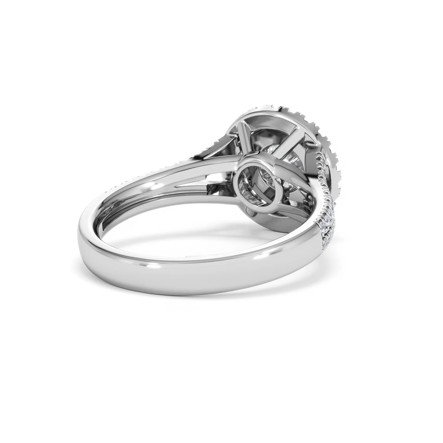 Camilla Diamond Halo Engagement Ring 18K White Gold 1.15ct G/SI2 - Image 41