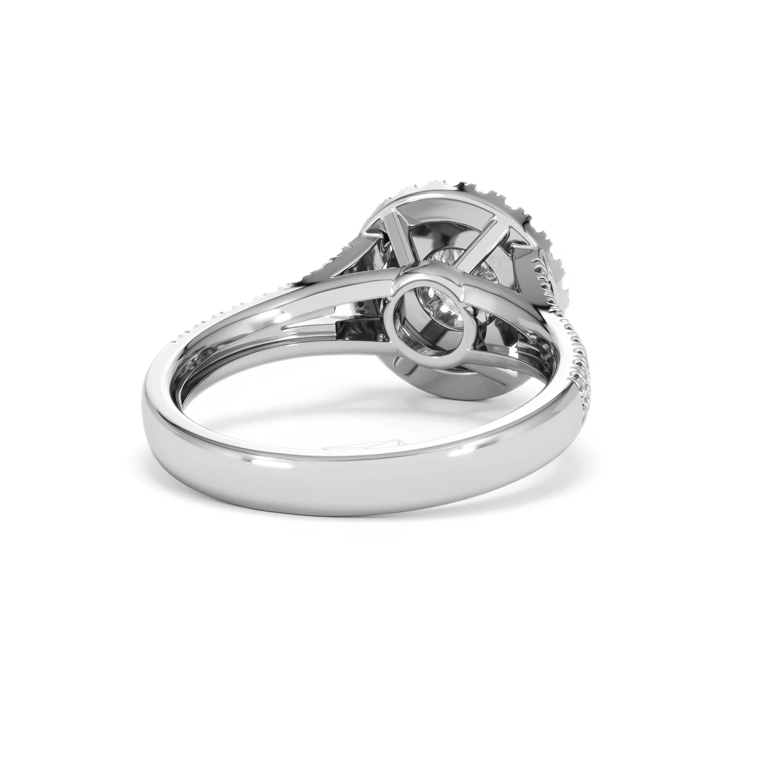 Camilla Diamond Halo Engagement Ring 18K White Gold 1.15ct G/SI2 - Image 43