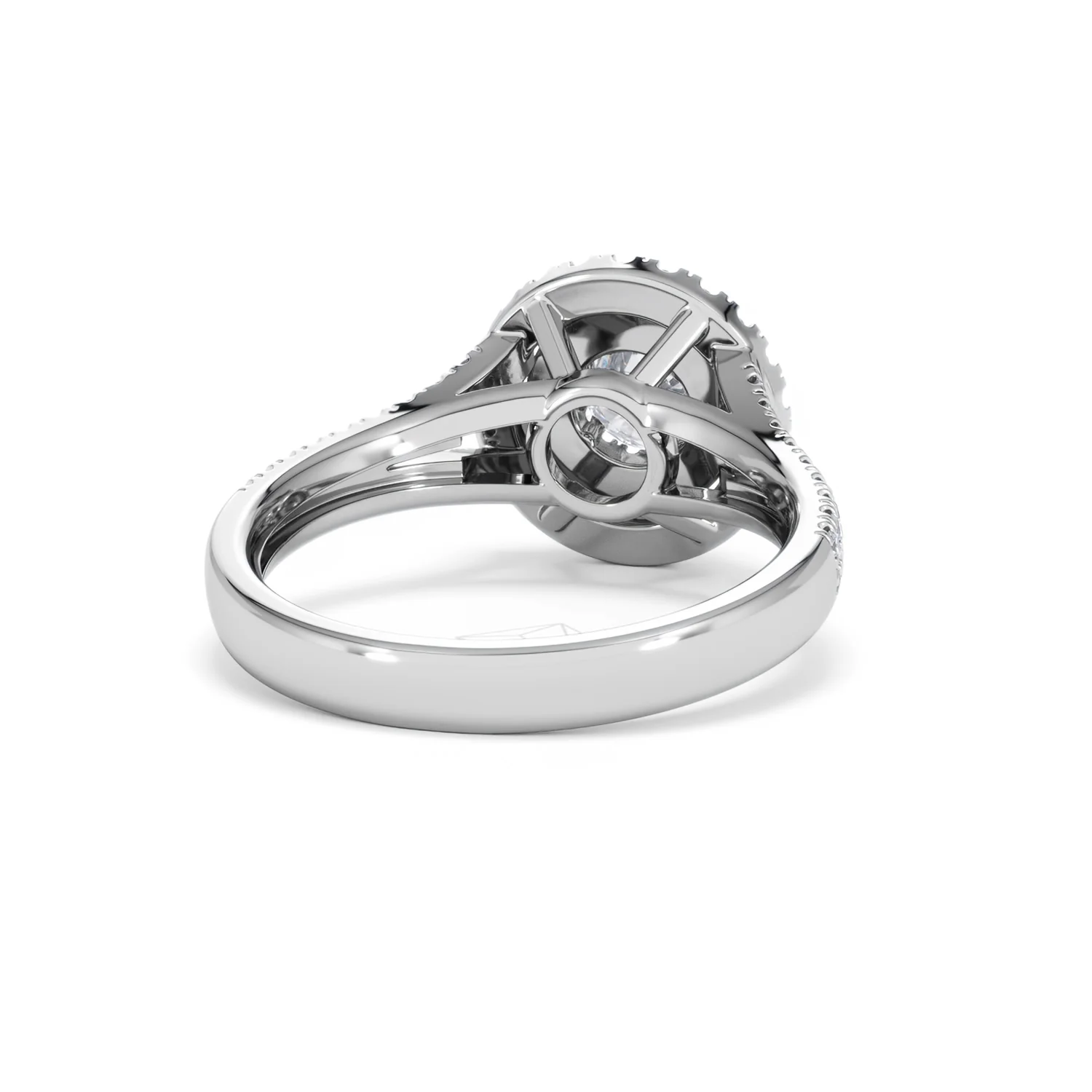 Camilla Diamond Halo Engagement Ring 18K White Gold 1.15ct G/SI2 - Image 44
