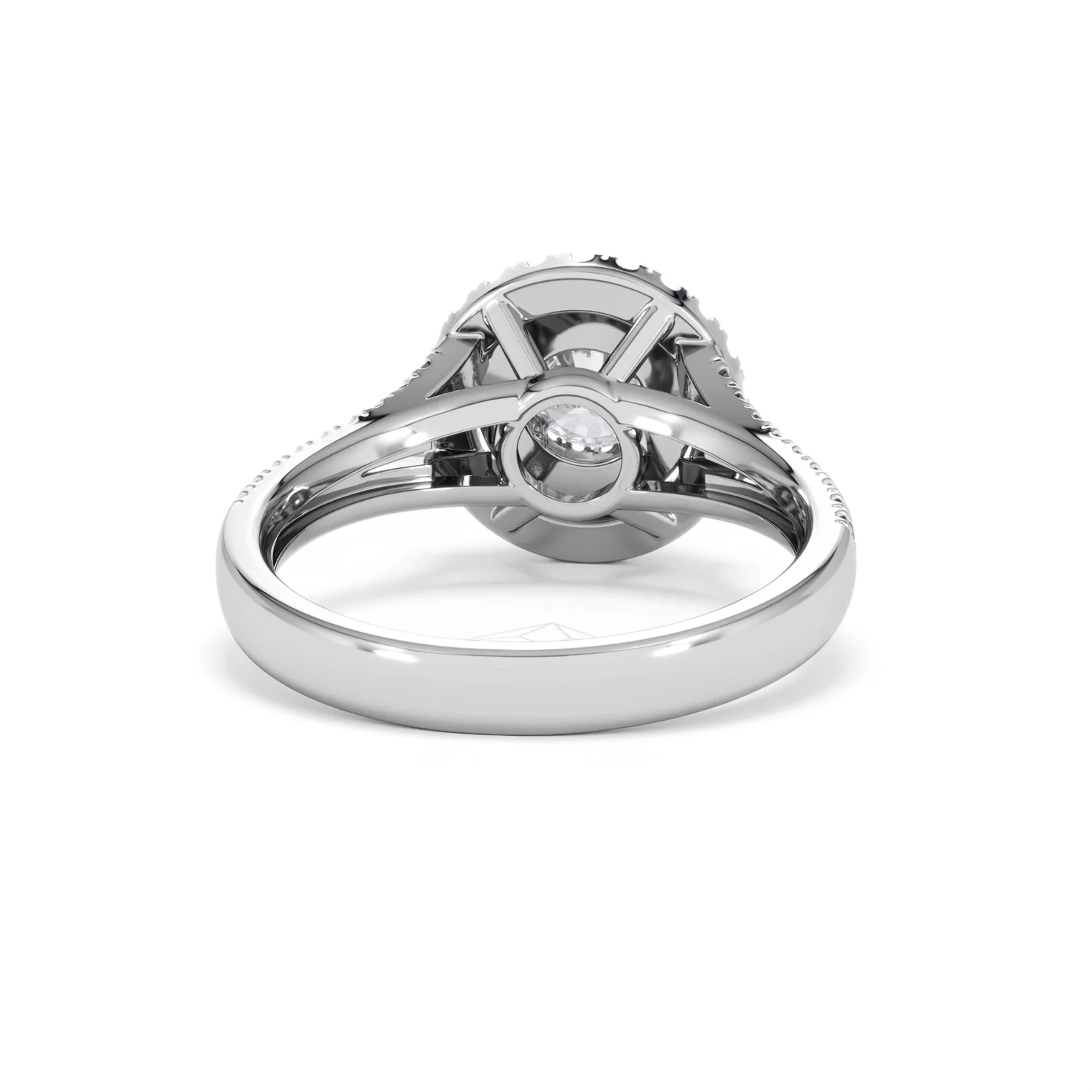 Camilla Diamond Halo Engagement Ring 18K White Gold 1.15ct G/SI2 - Image 46