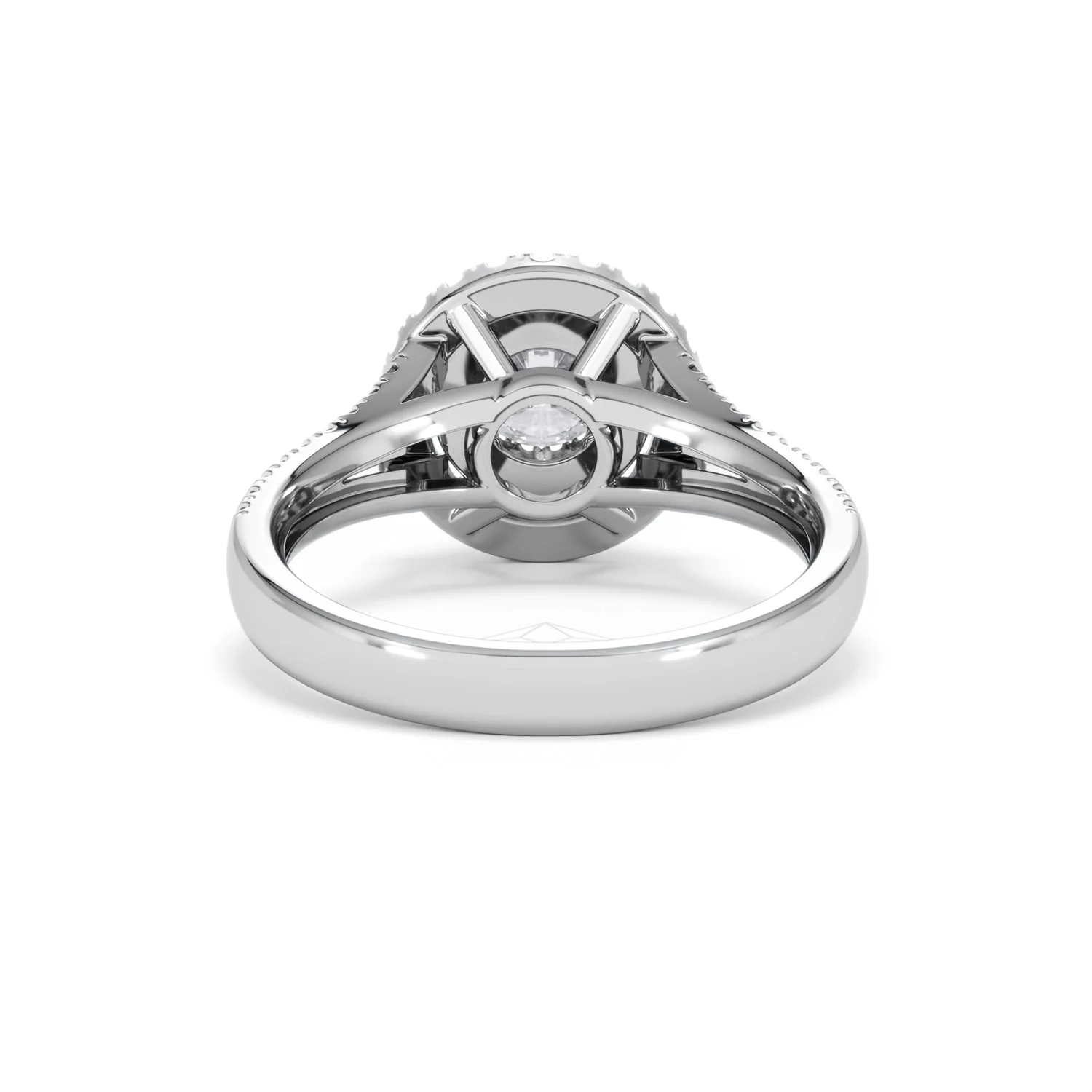 Camilla Diamond Halo Engagement Ring 18K White Gold 1.15ct G/SI2 - Image 48