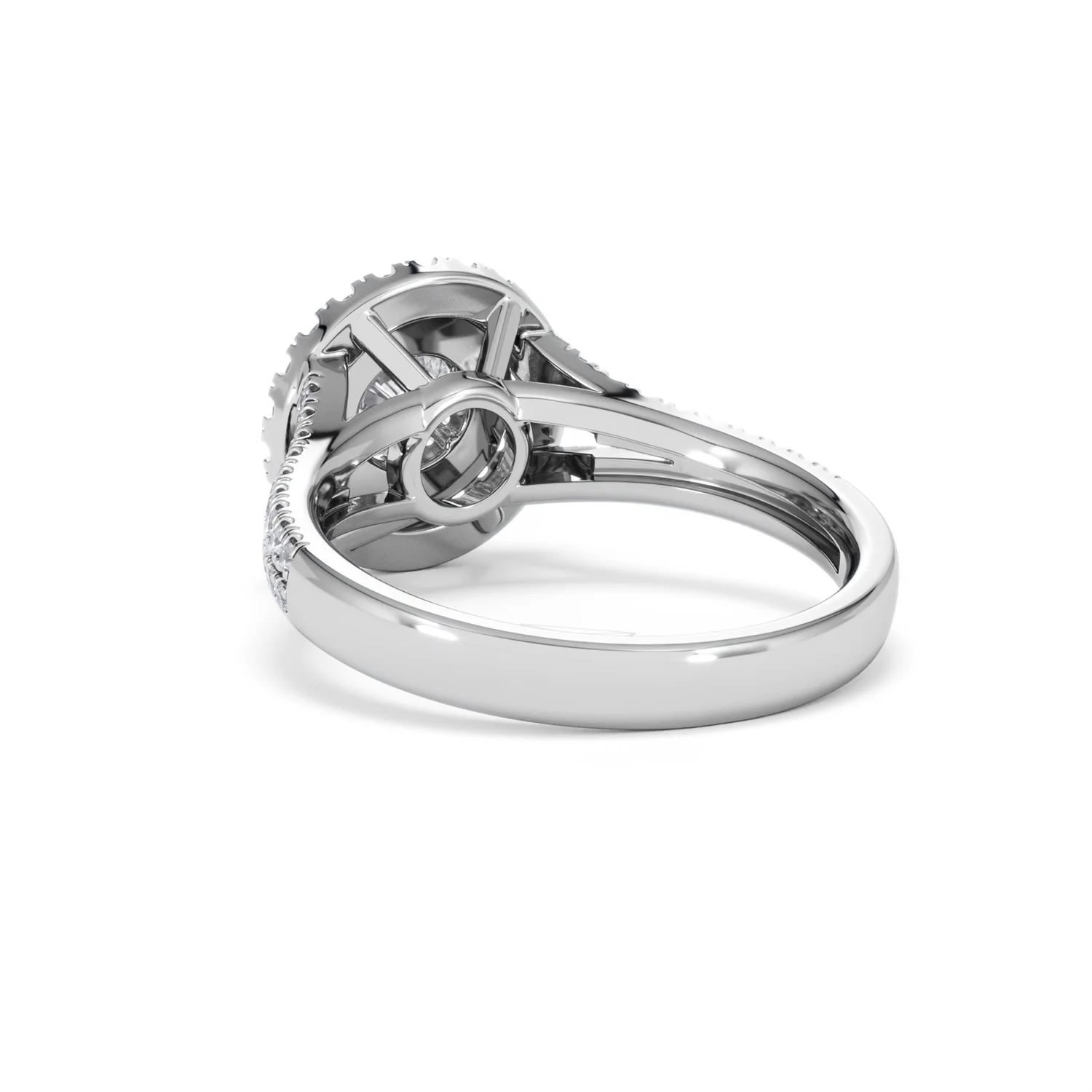 Camilla Diamond Halo Engagement Ring 18K White Gold 1.15ct G/SI2 - Image 54