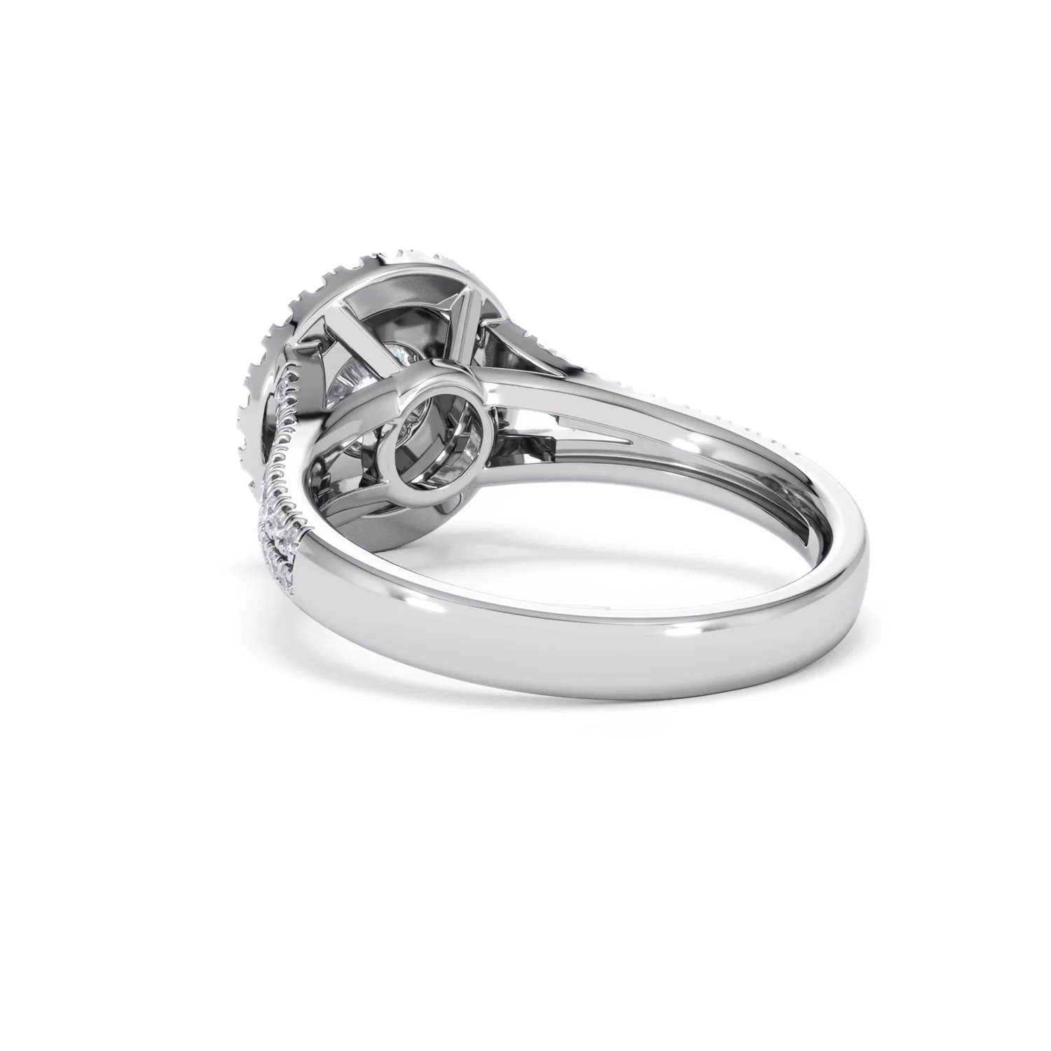 Camilla Diamond Halo Engagement Ring 18K White Gold 1.15ct G/SI2 - Image 55