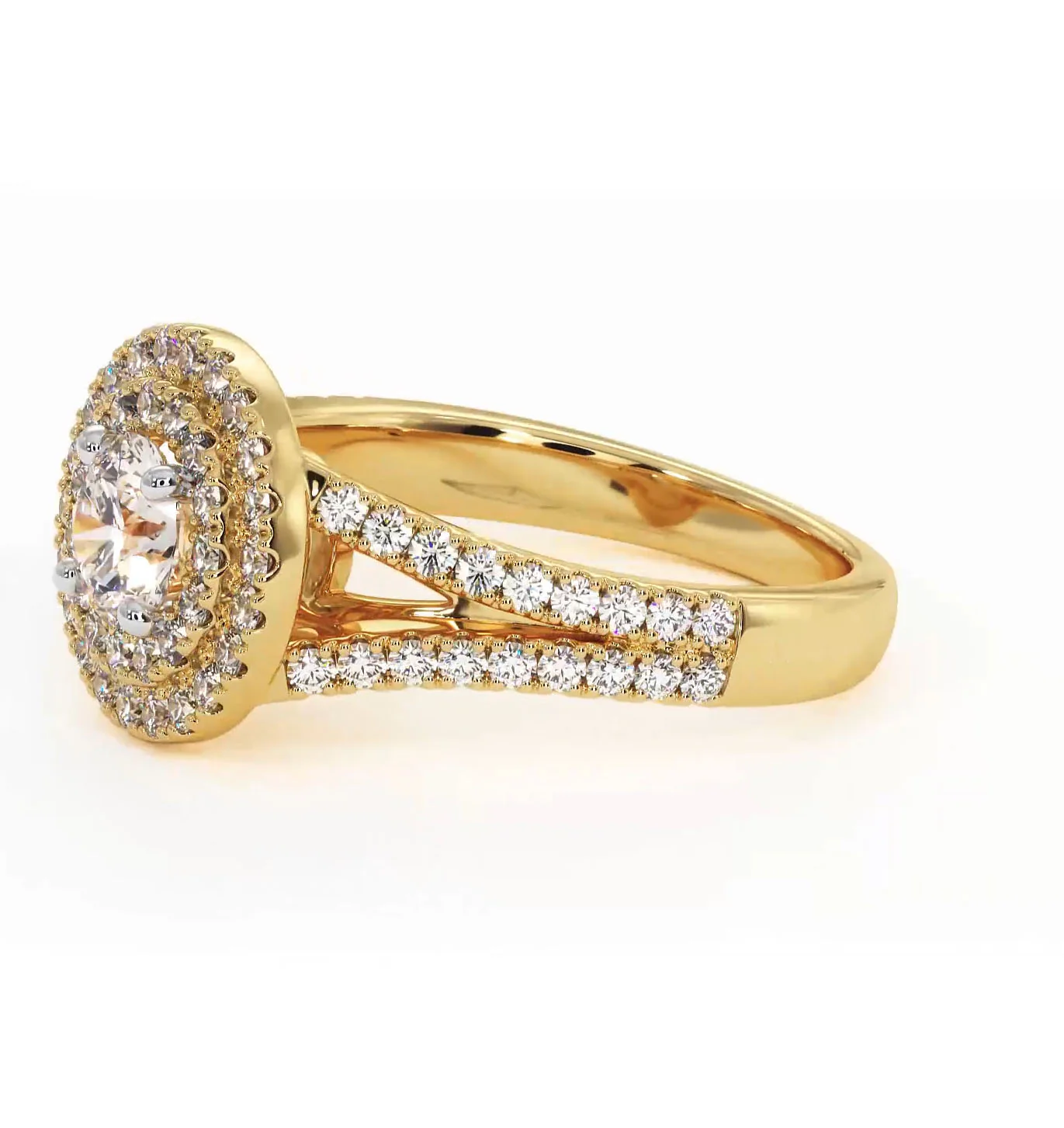 Camilla Diamond Halo Engagement Ring in 18K Gold 1.15ct G/SI2 - Image 101