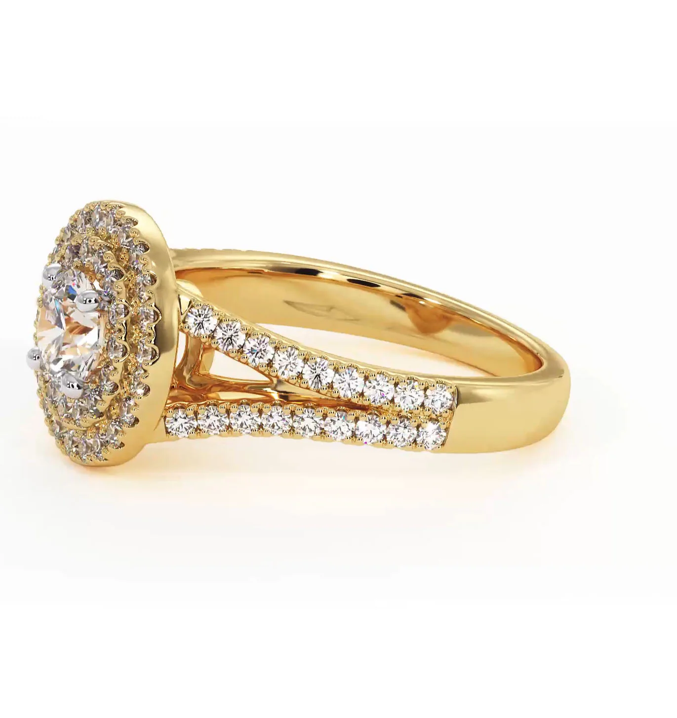 Camilla Diamond Halo Engagement Ring in 18K Gold 1.15ct G/SI2 - Image 102