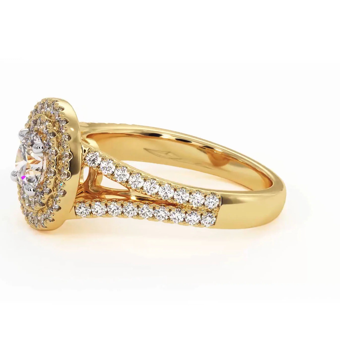 Camilla Diamond Halo Engagement Ring in 18K Gold 1.15ct G/SI2 - Image 103