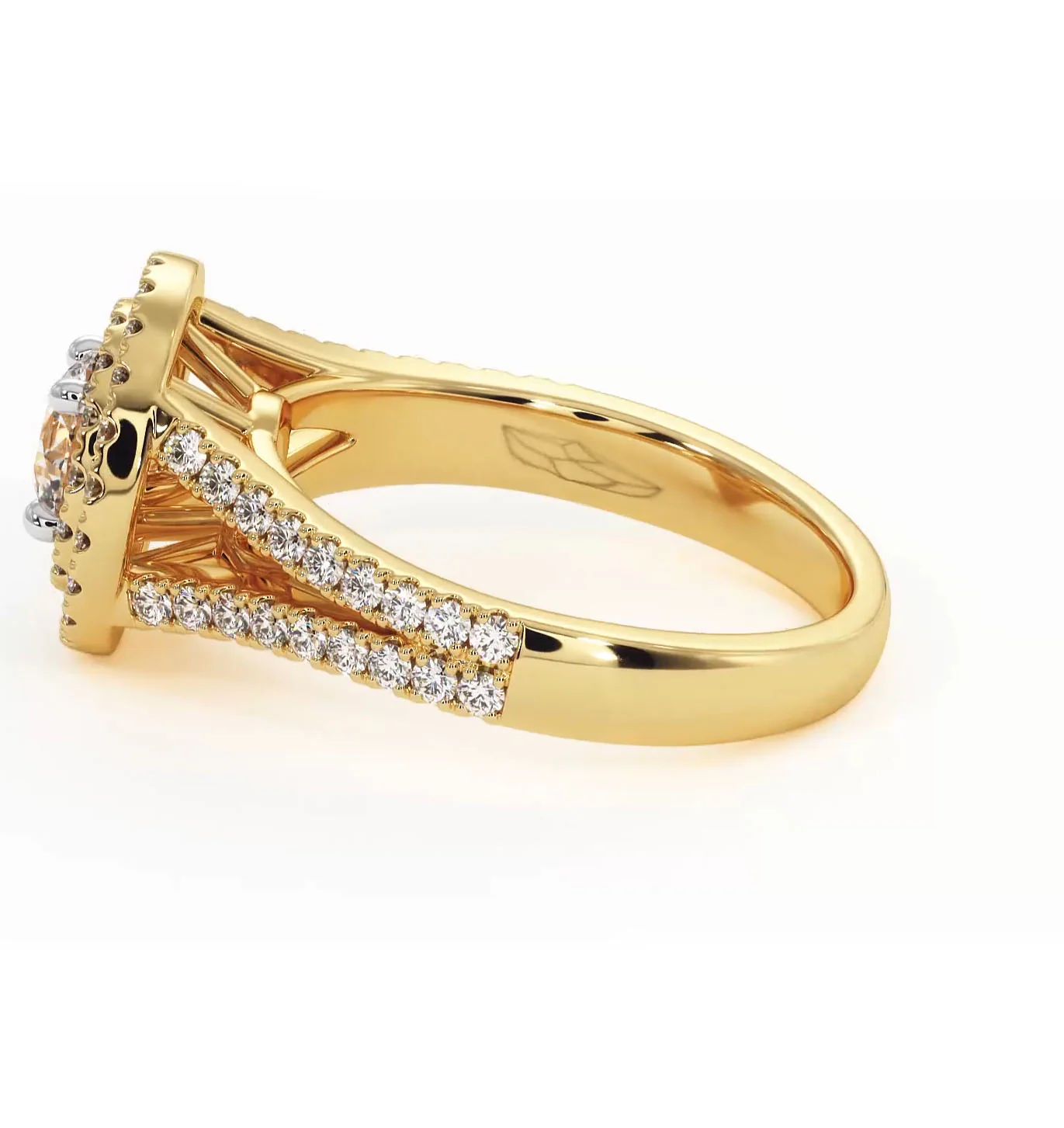 Camilla Diamond Halo Engagement Ring in 18K Gold 1.15ct G/SI2 - Image 109