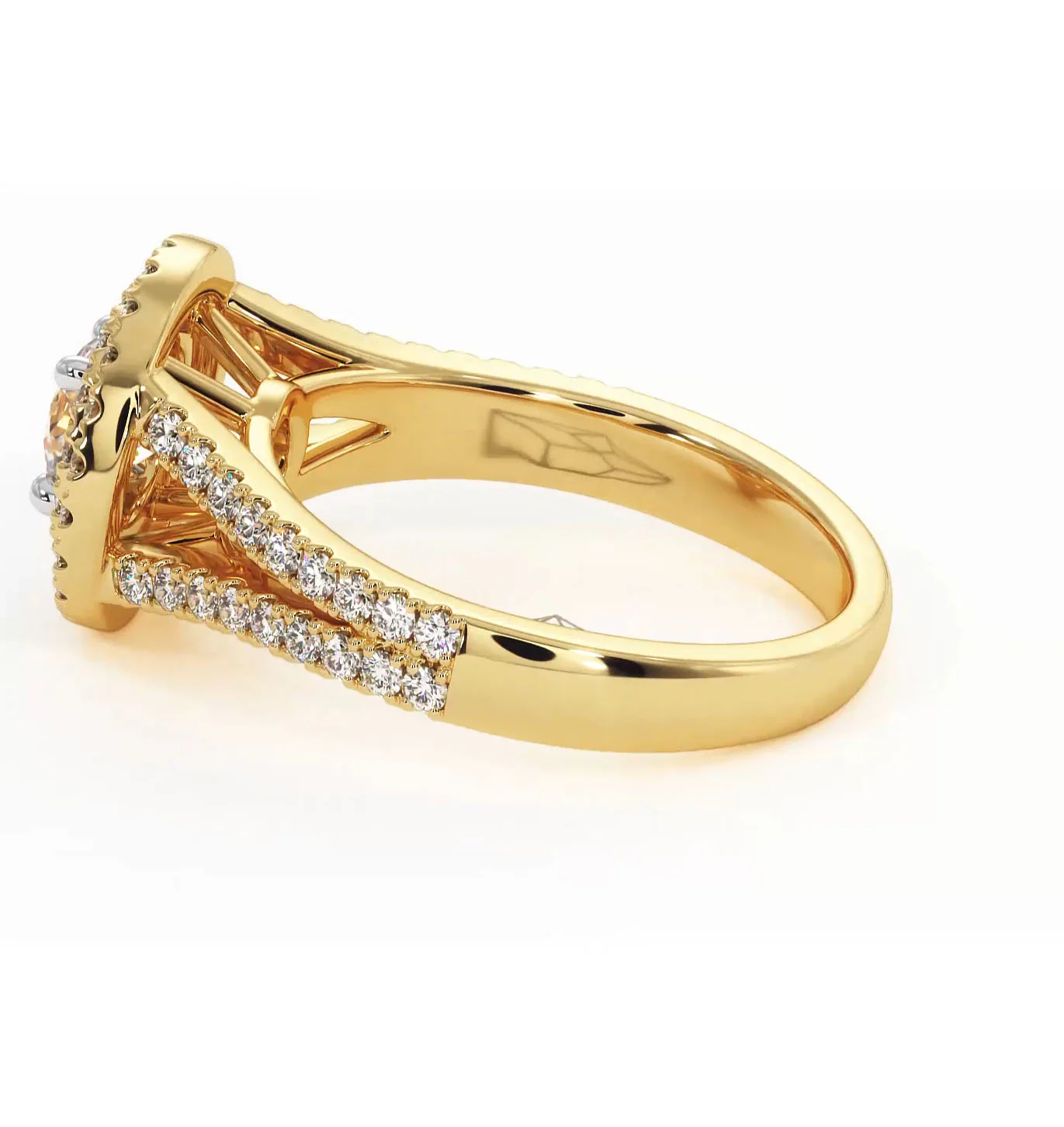Camilla Diamond Halo Engagement Ring in 18K Gold 1.15ct G/SI2 - Image 111