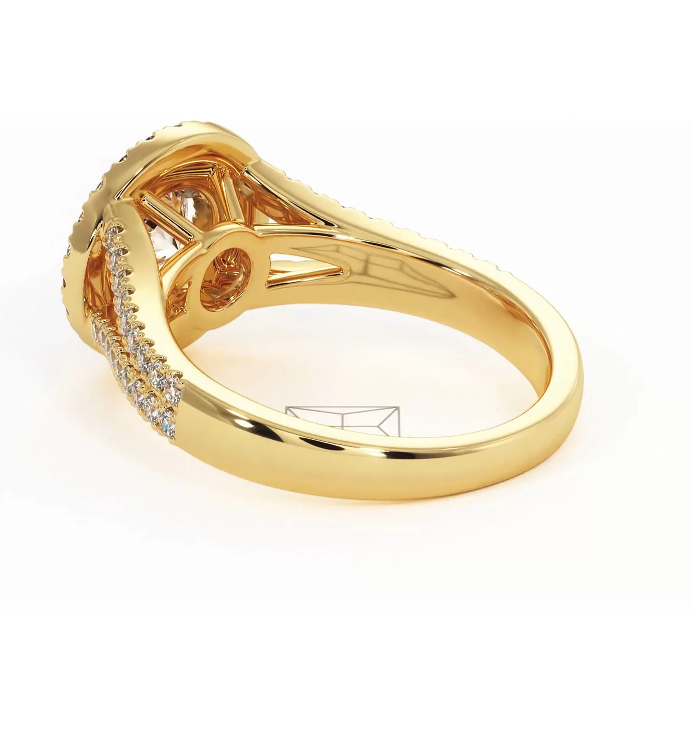 Camilla Diamond Halo Engagement Ring in 18K Gold 1.15ct G/SI2 - Image 118