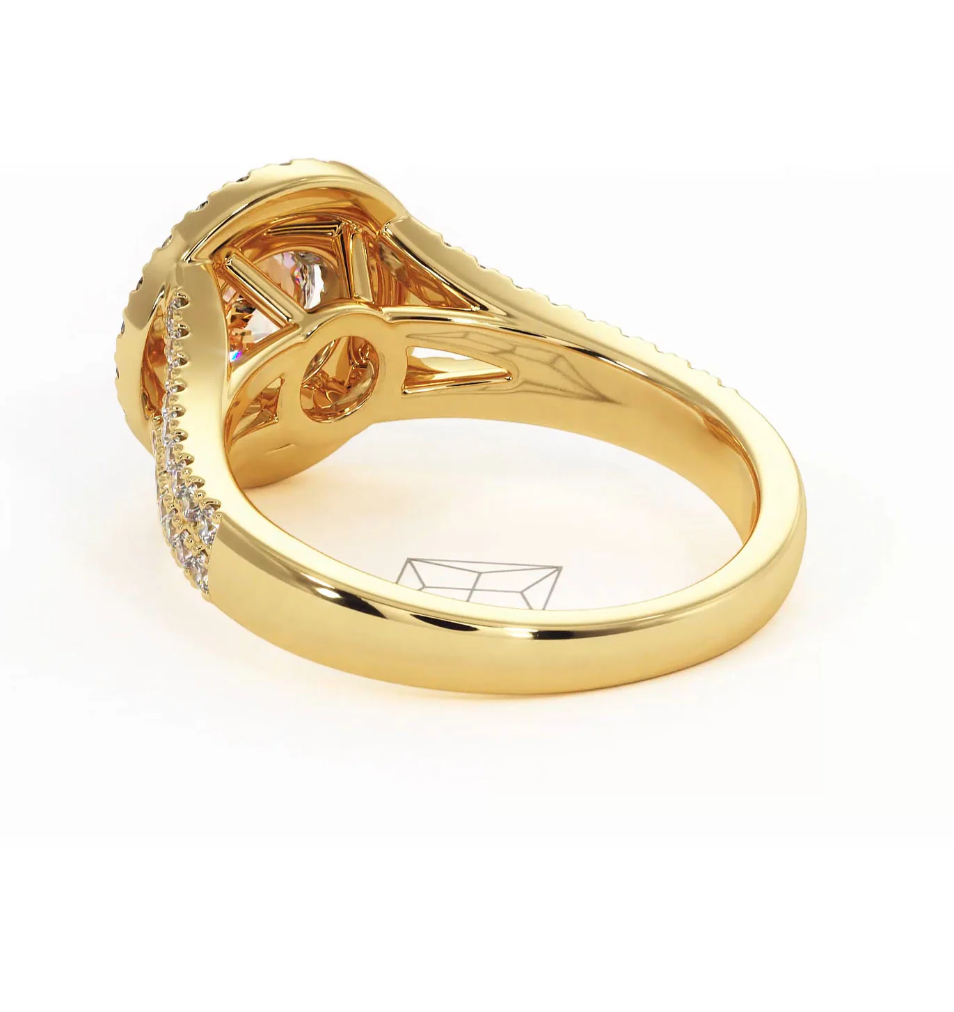 Camilla Diamond Halo Engagement Ring in 18K Gold 1.15ct G/SI2 - Image 120