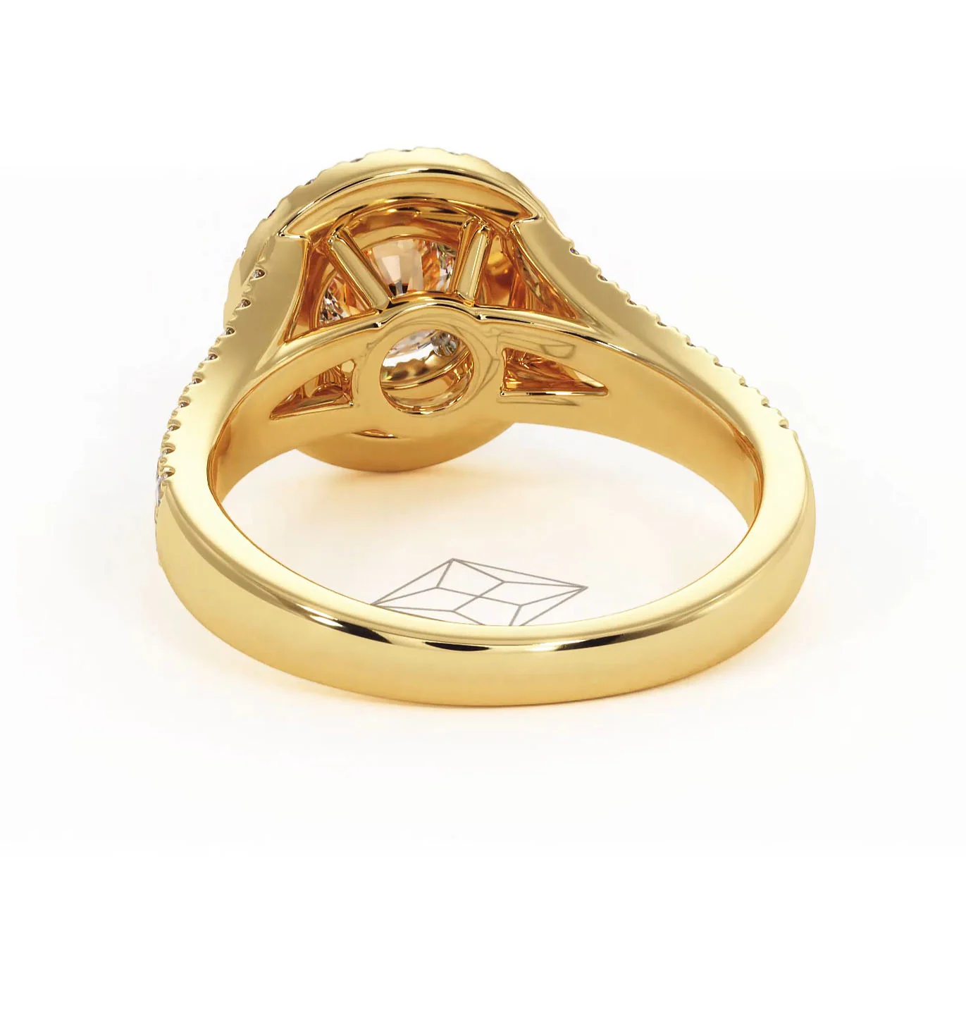 Camilla Diamond Halo Engagement Ring in 18K Gold 1.15ct G/SI2 - Image 125