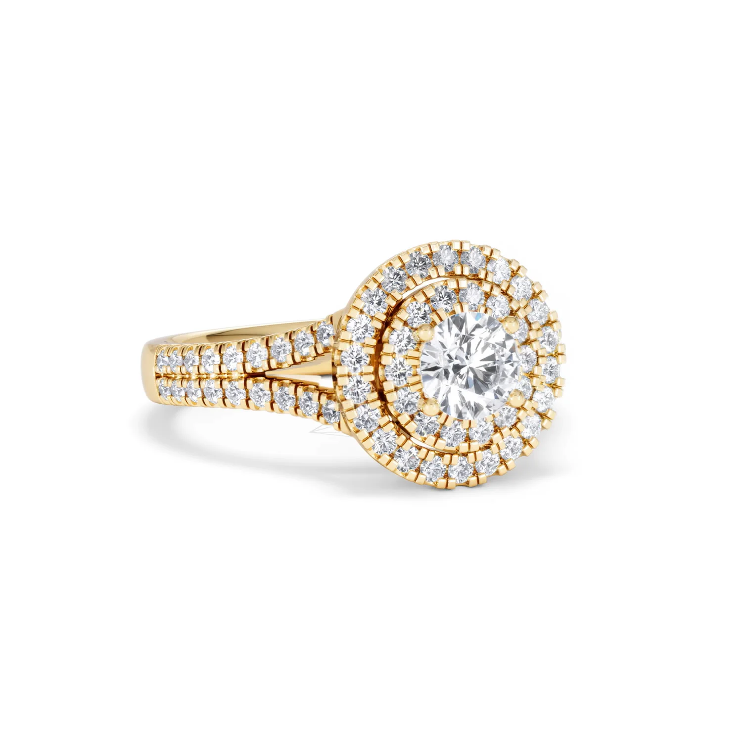 Camilla Diamond Halo Engagement Ring in 18K Gold 1.15ct G/SI2 - Image 13