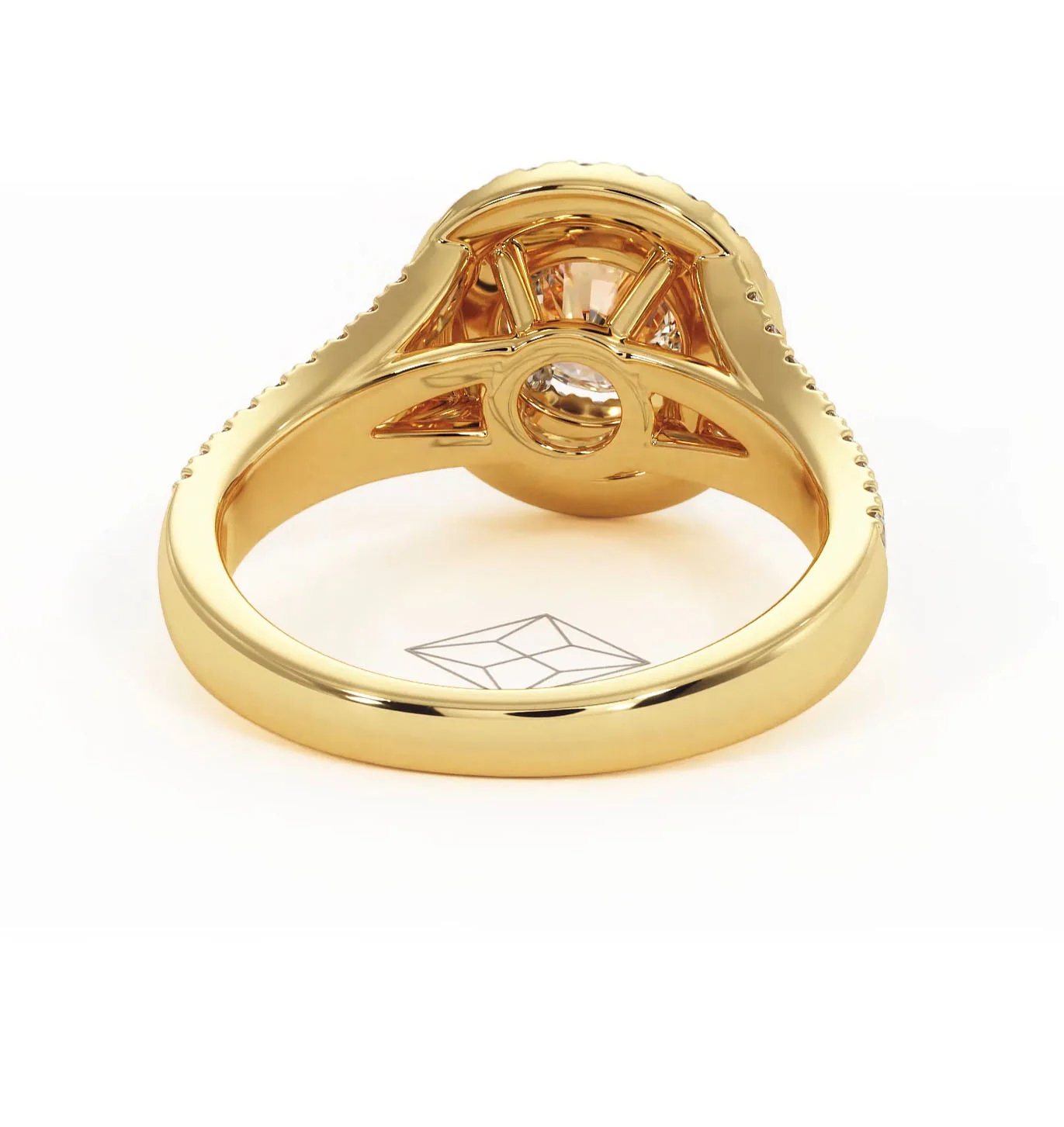 Camilla Diamond Halo Engagement Ring in 18K Gold 1.15ct G/SI2 - Image 130