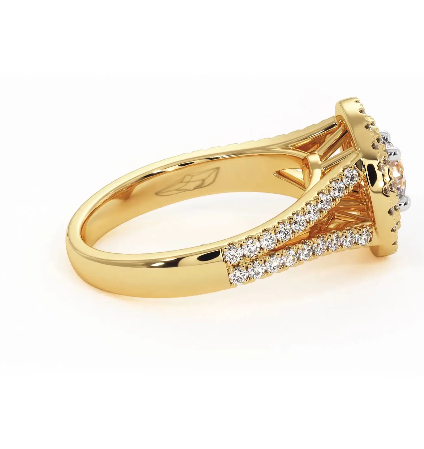 Camilla Diamond Halo Engagement Ring in 18K Gold 1.15ct G/SI2 - Image 146