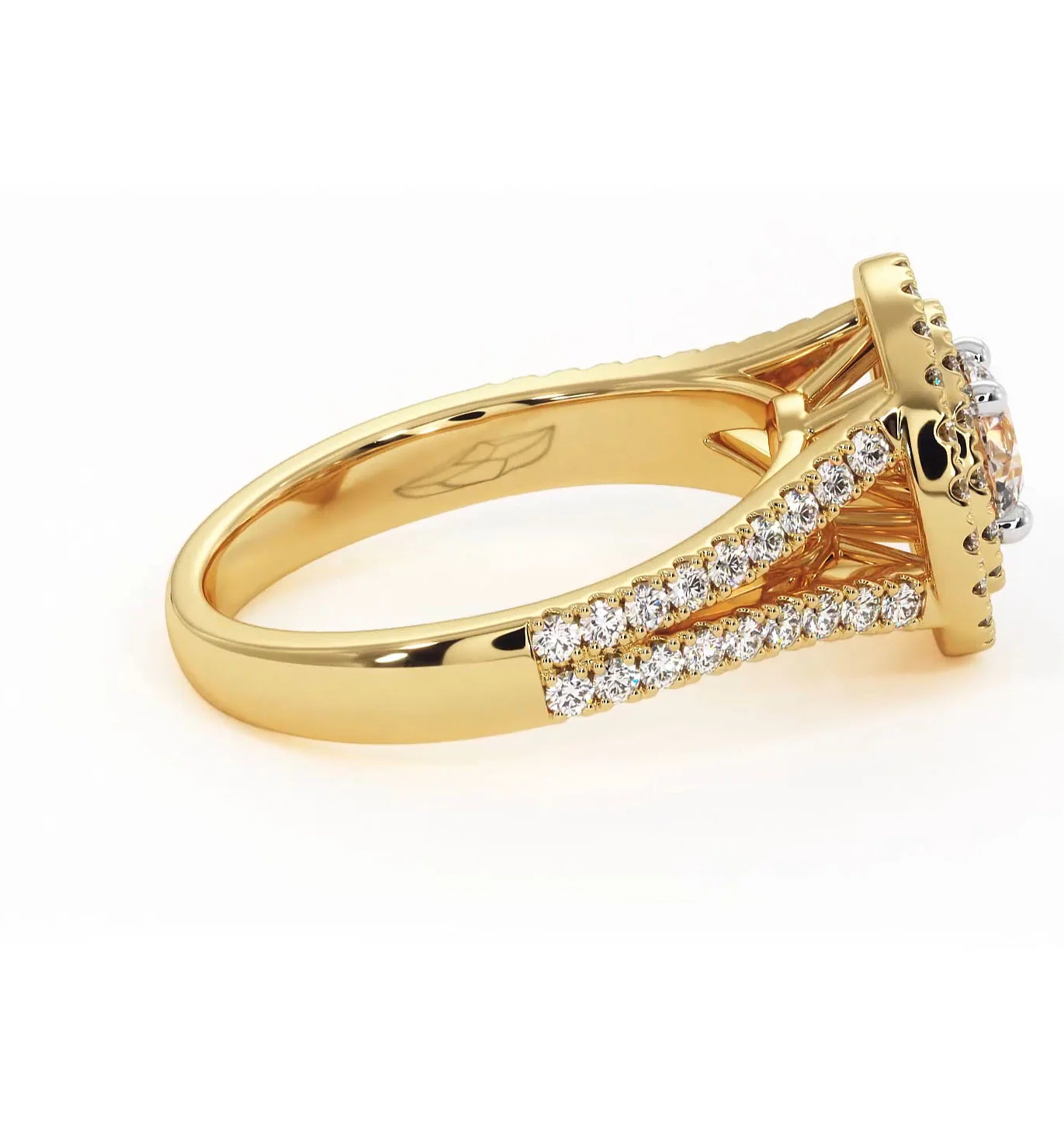 Camilla Diamond Halo Engagement Ring in 18K Gold 1.15ct G/SI2 - Image 147