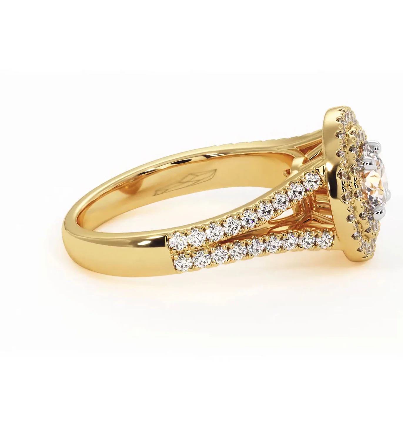 Camilla Diamond Halo Engagement Ring in 18K Gold 1.15ct G/SI2 - Image 150