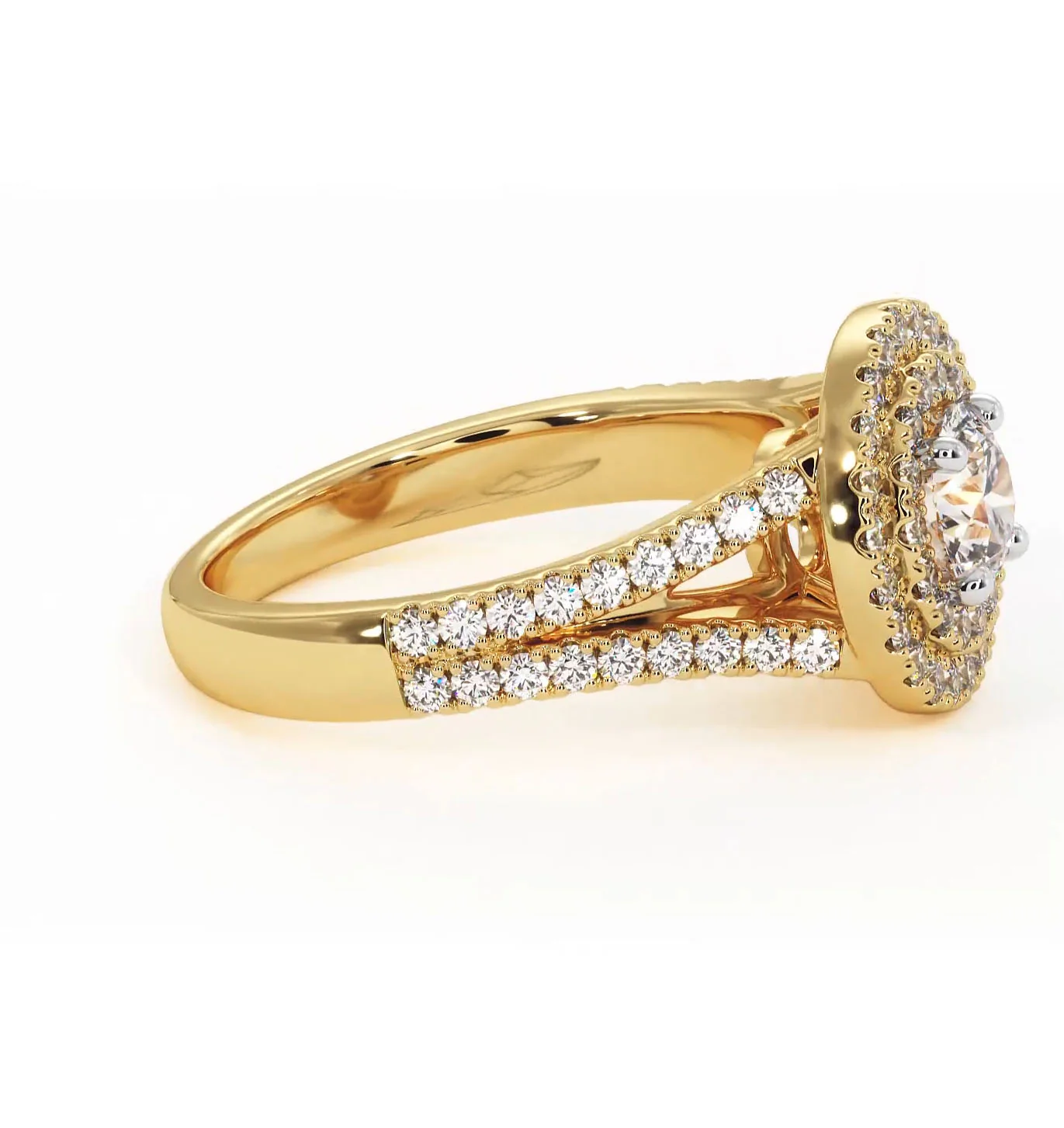 Camilla Diamond Halo Engagement Ring in 18K Gold 1.15ct G/SI2 - Image 152