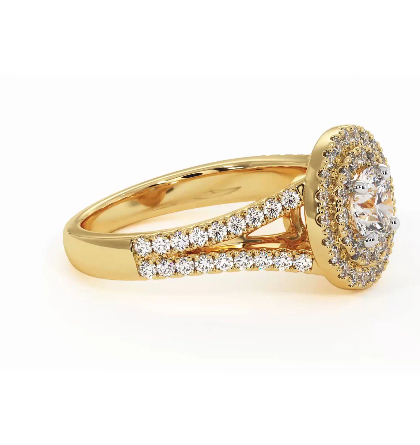 Camilla Diamond Halo Engagement Ring in 18K Gold 1.15ct G/SI2 - Image 154