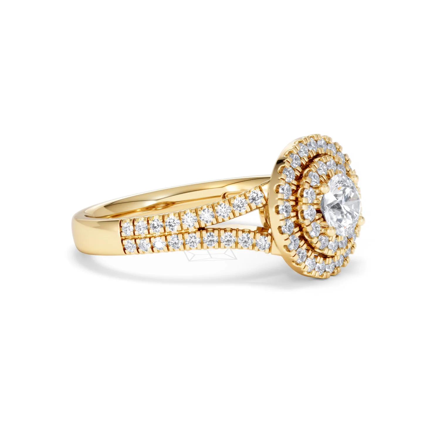 Camilla Diamond Halo Engagement Ring in 18K Gold 1.15ct G/SI2 - Image 20