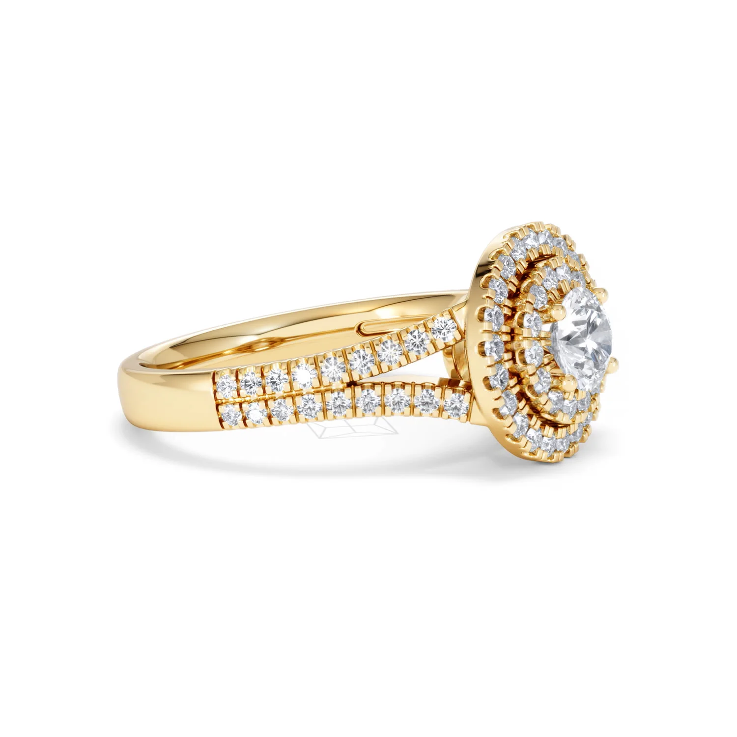 Camilla Diamond Halo Engagement Ring in 18K Gold 1.15ct G/SI2 - Image 21