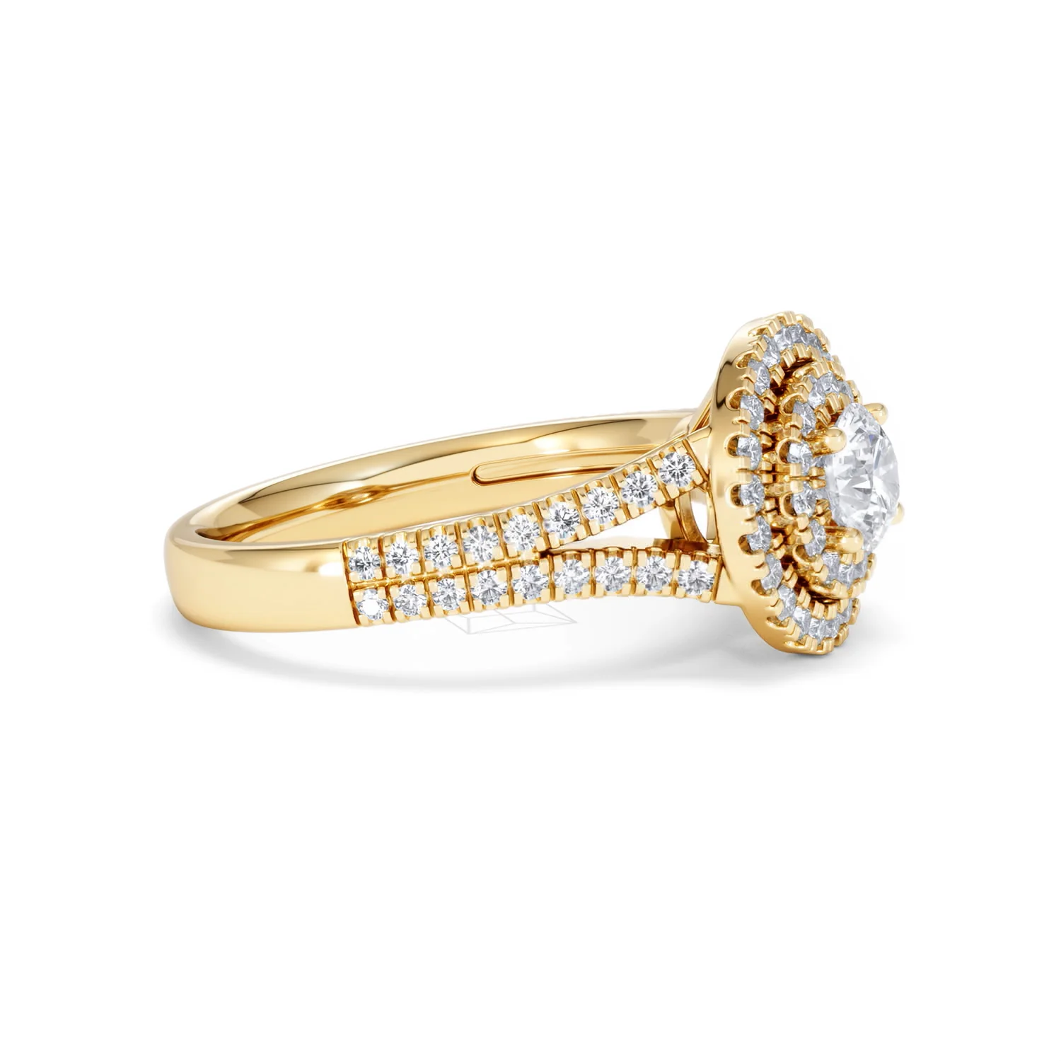 Camilla Diamond Halo Engagement Ring in 18K Gold 1.15ct G/SI2 - Image 23