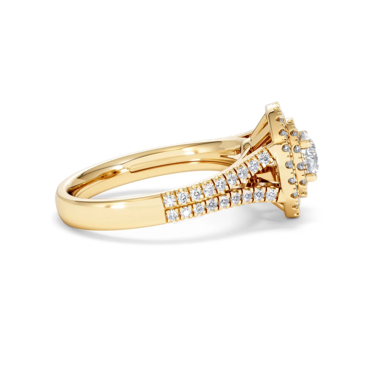 Camilla Diamond Halo Engagement Ring in 18K Gold 1.15ct G/SI2 - Image 28