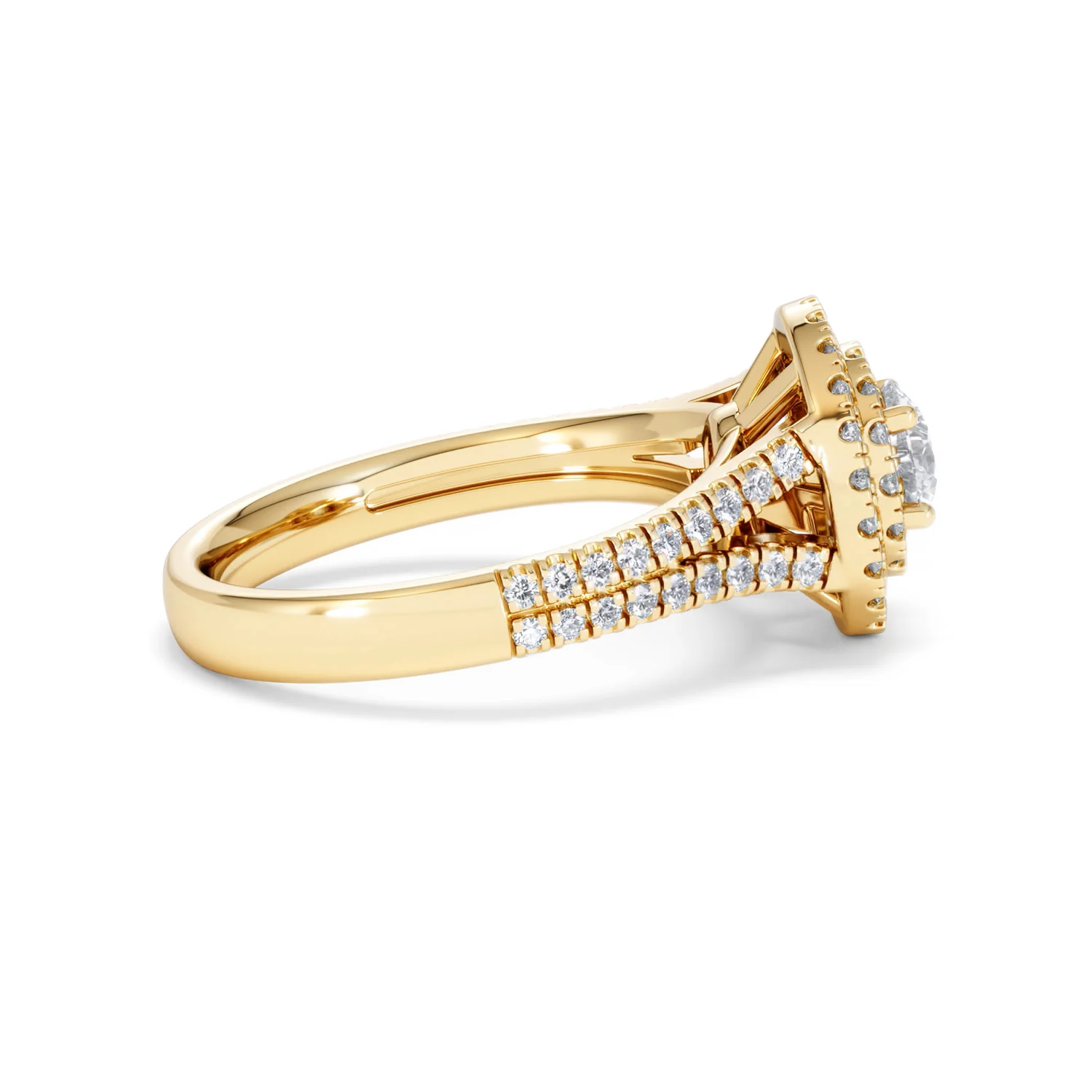 Camilla Diamond Halo Engagement Ring in 18K Gold 1.15ct G/SI2 - Image 29