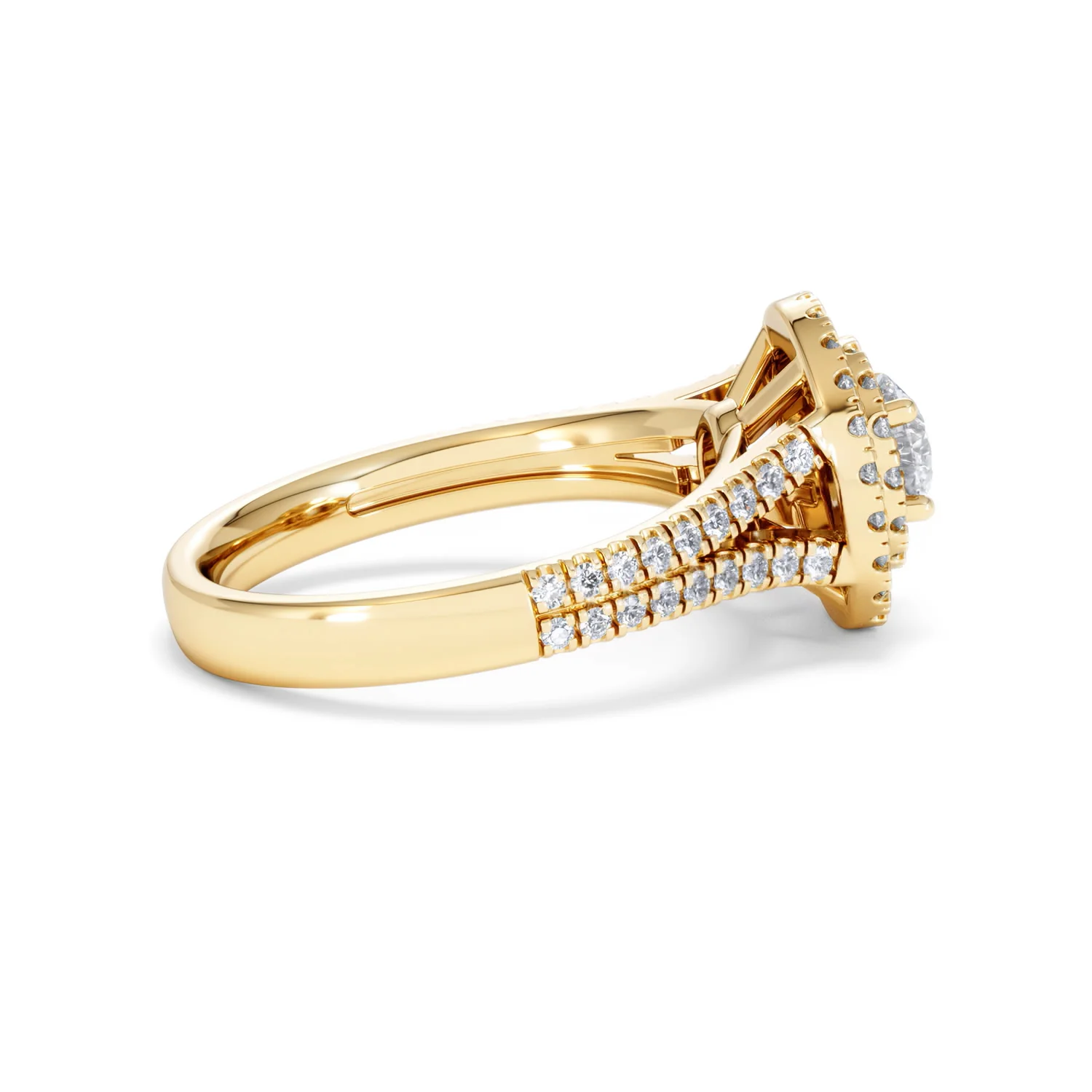 Camilla Diamond Halo Engagement Ring in 18K Gold 1.15ct G/SI2 - Image 30