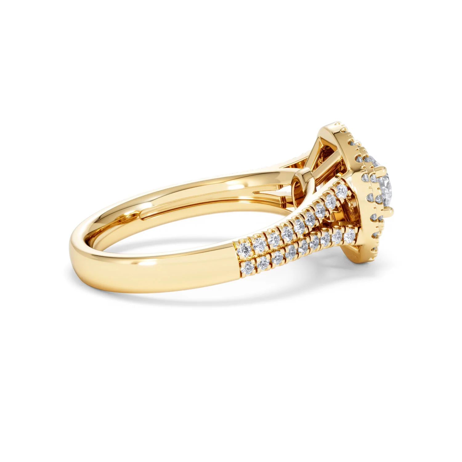 Camilla Diamond Halo Engagement Ring in 18K Gold 1.15ct G/SI2 - Image 31