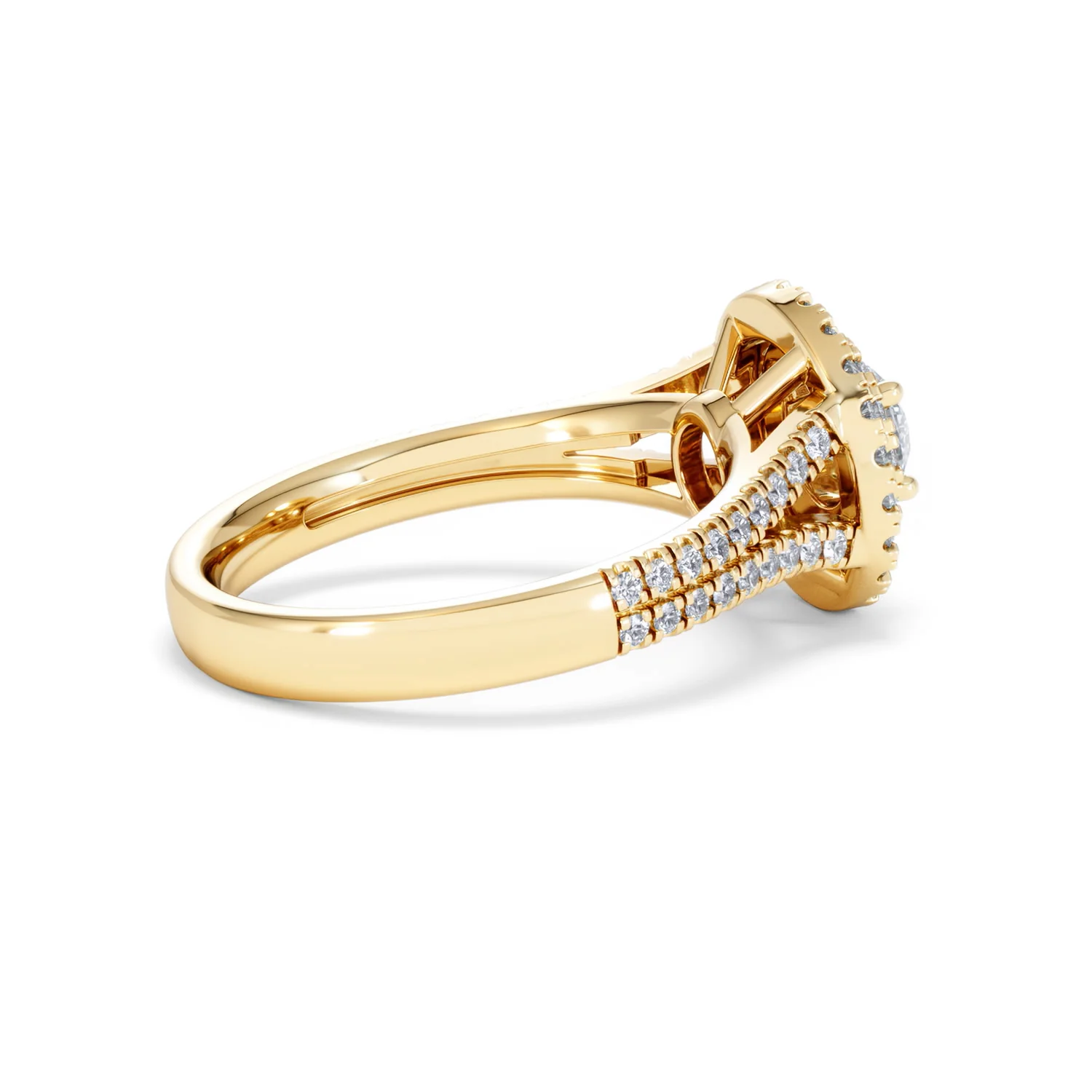 Camilla Diamond Halo Engagement Ring in 18K Gold 1.15ct G/SI2 - Image 33