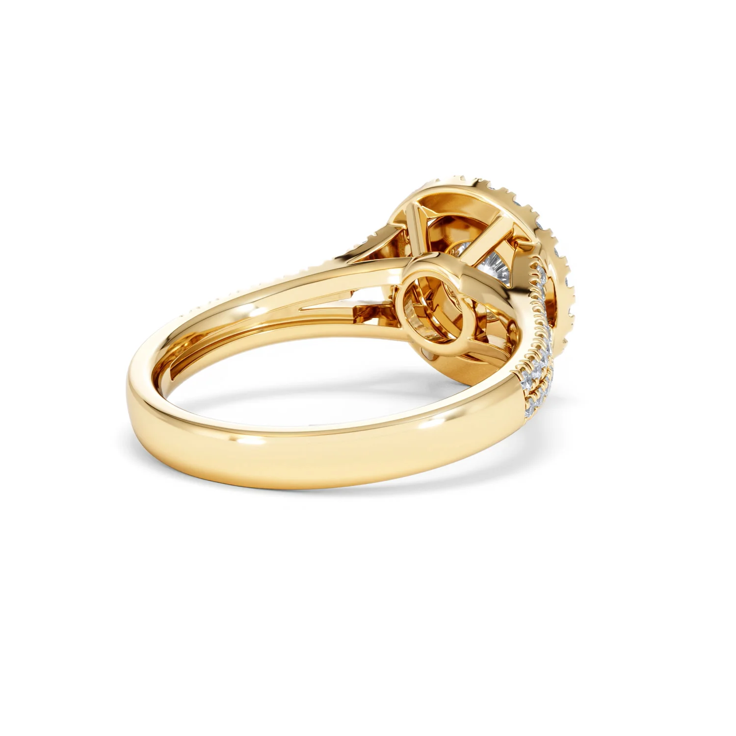 Camilla Diamond Halo Engagement Ring in 18K Gold 1.15ct G/SI2 - Image 40