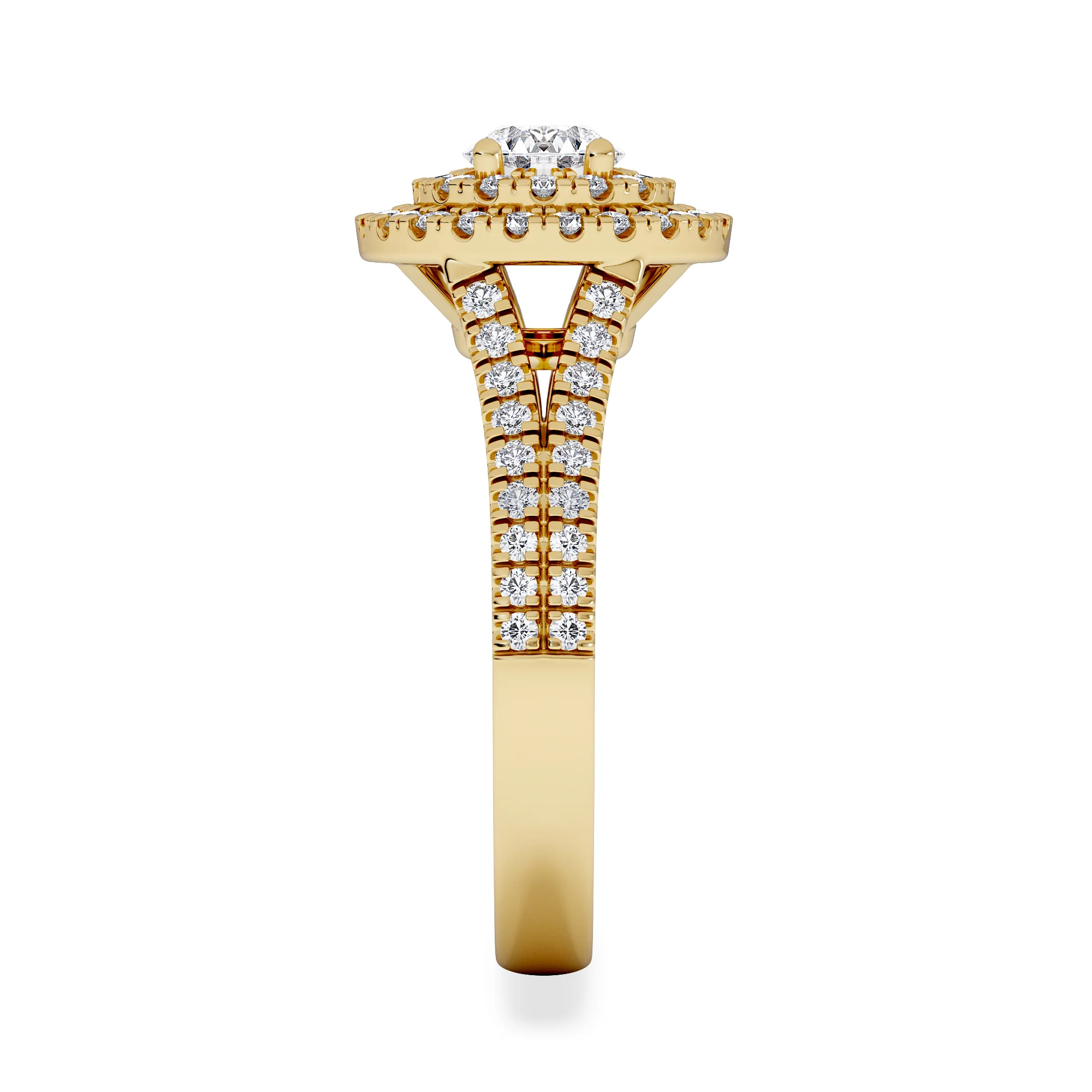 Camilla Diamond Halo Engagement Ring in 18K Gold 1.15ct G/SI2 - Image 5
