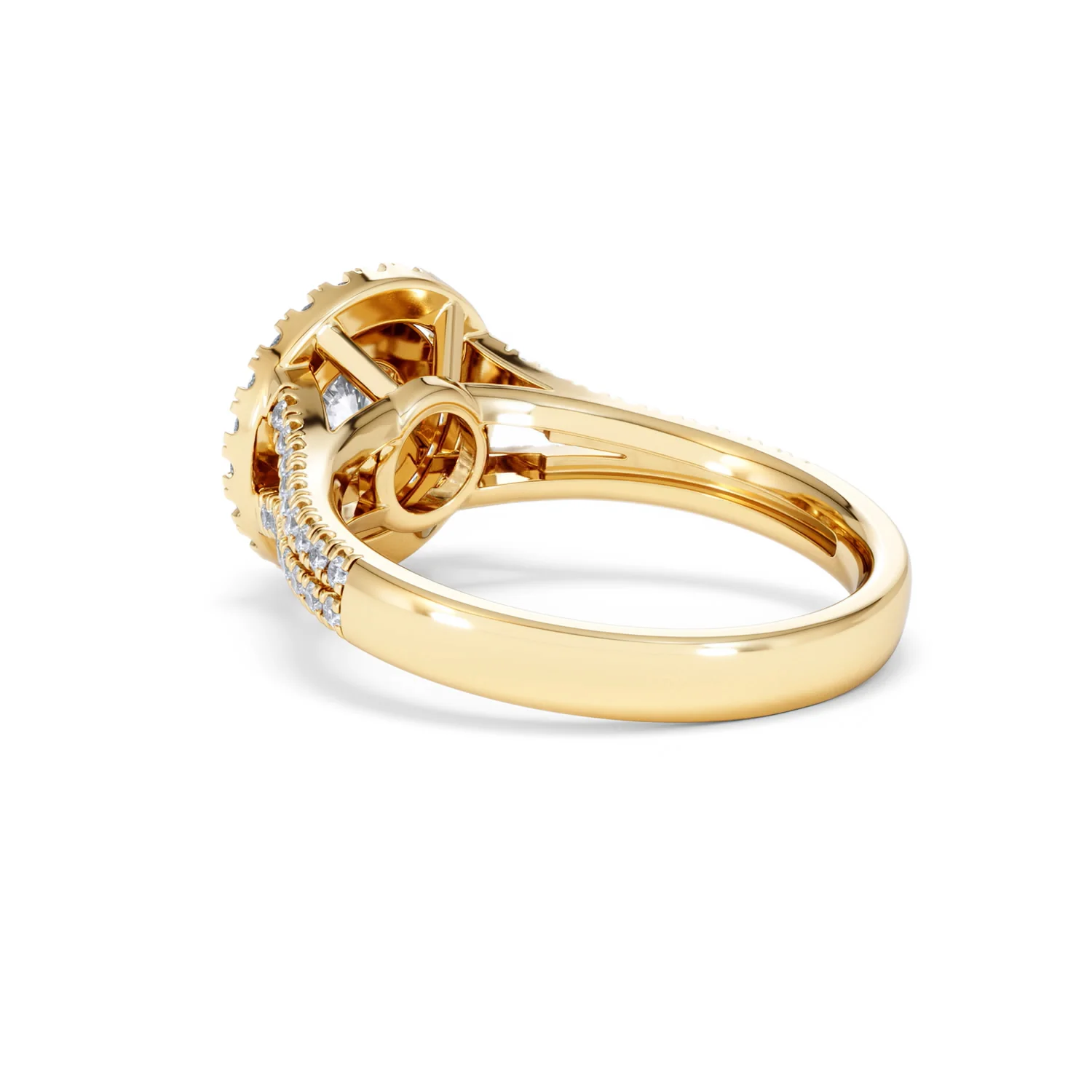 Camilla Diamond Halo Engagement Ring in 18K Gold 1.15ct G/SI2 - Image 57