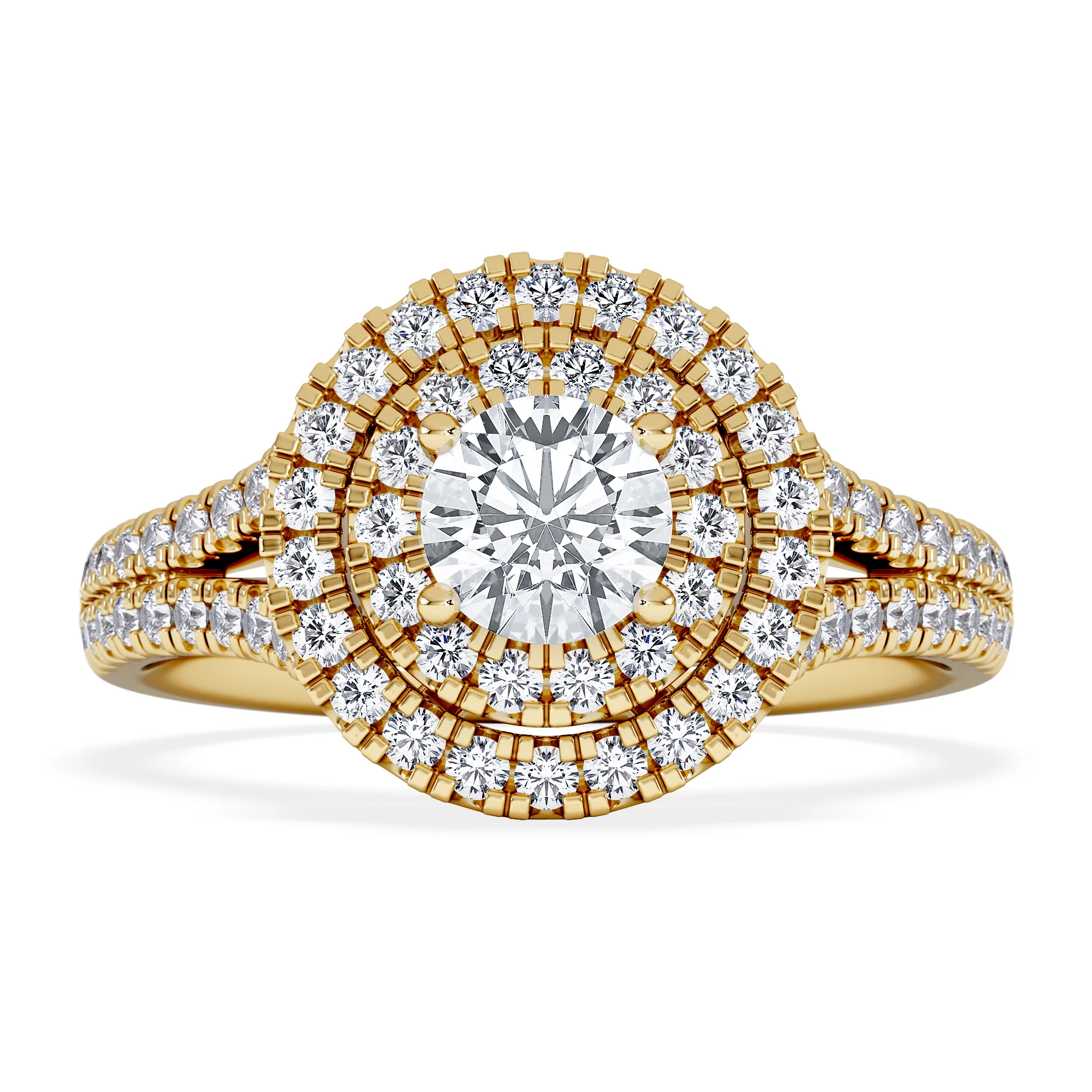 Camilla Diamond Halo Engagement Ring in 18K Gold 1.15ct G/SI2 - Image 6