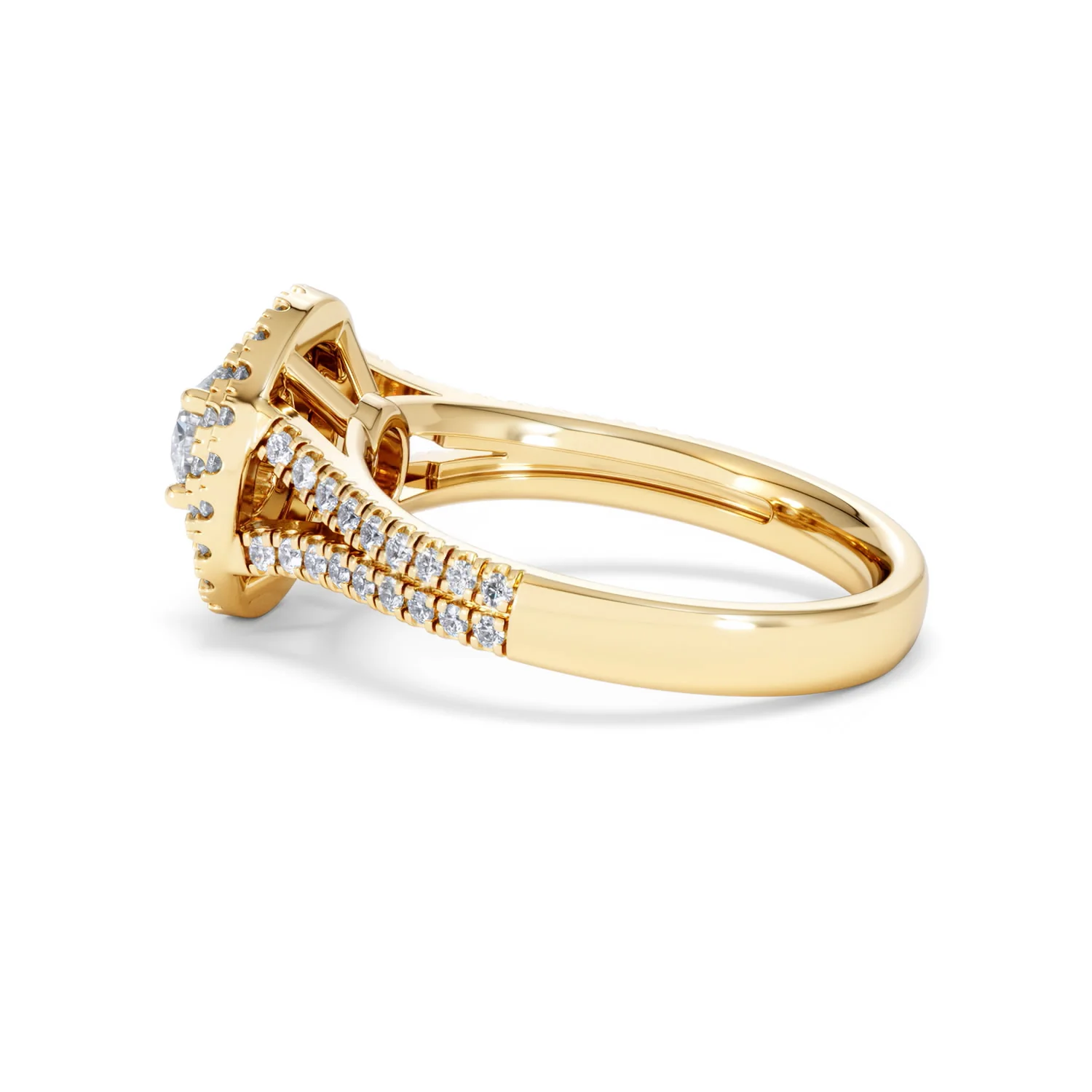 Camilla Diamond Halo Engagement Ring in 18K Gold 1.15ct G/SI2 - Image 64